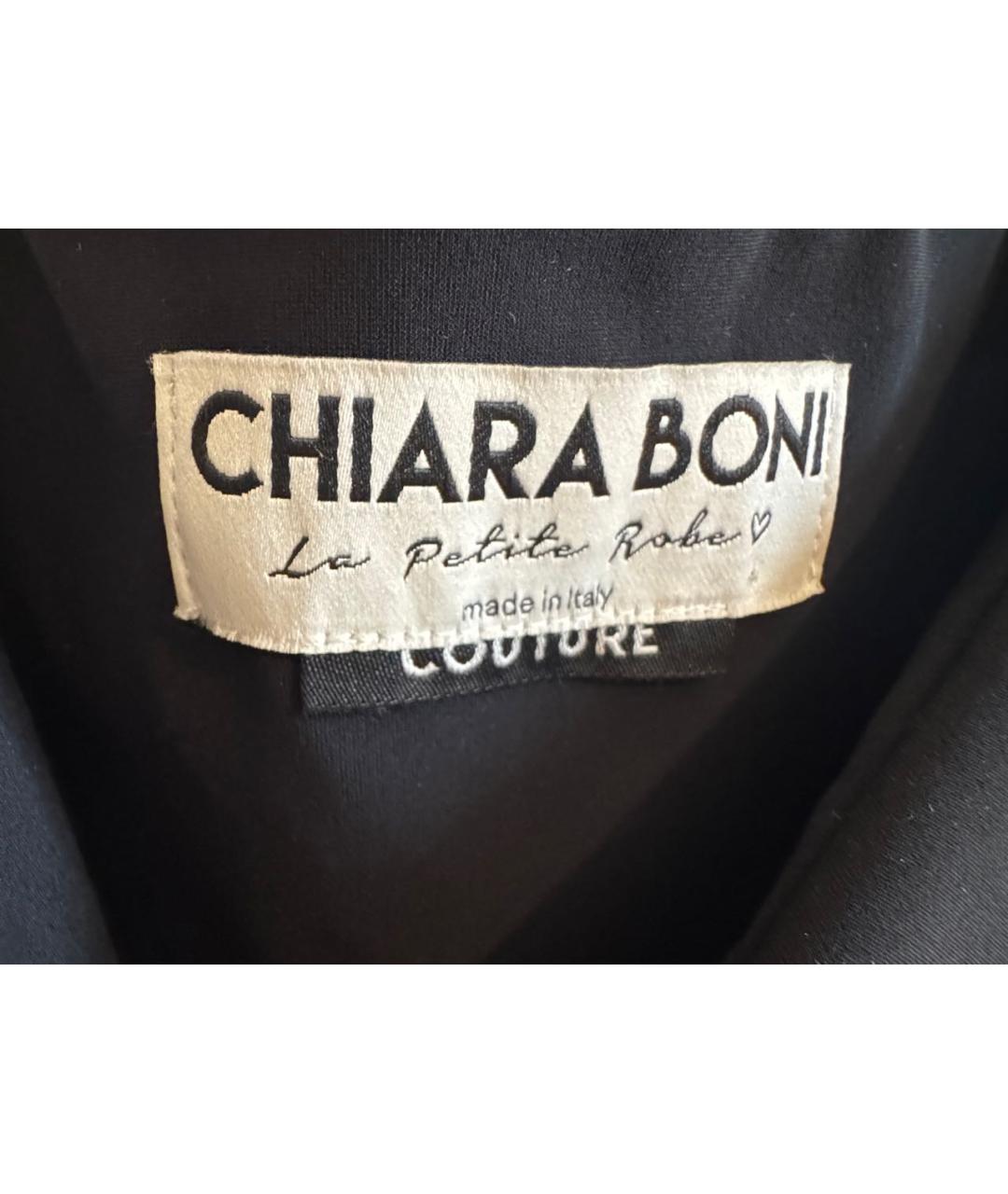 CHIARA BONI Черное полиамидовое повседневное платье, фото 3