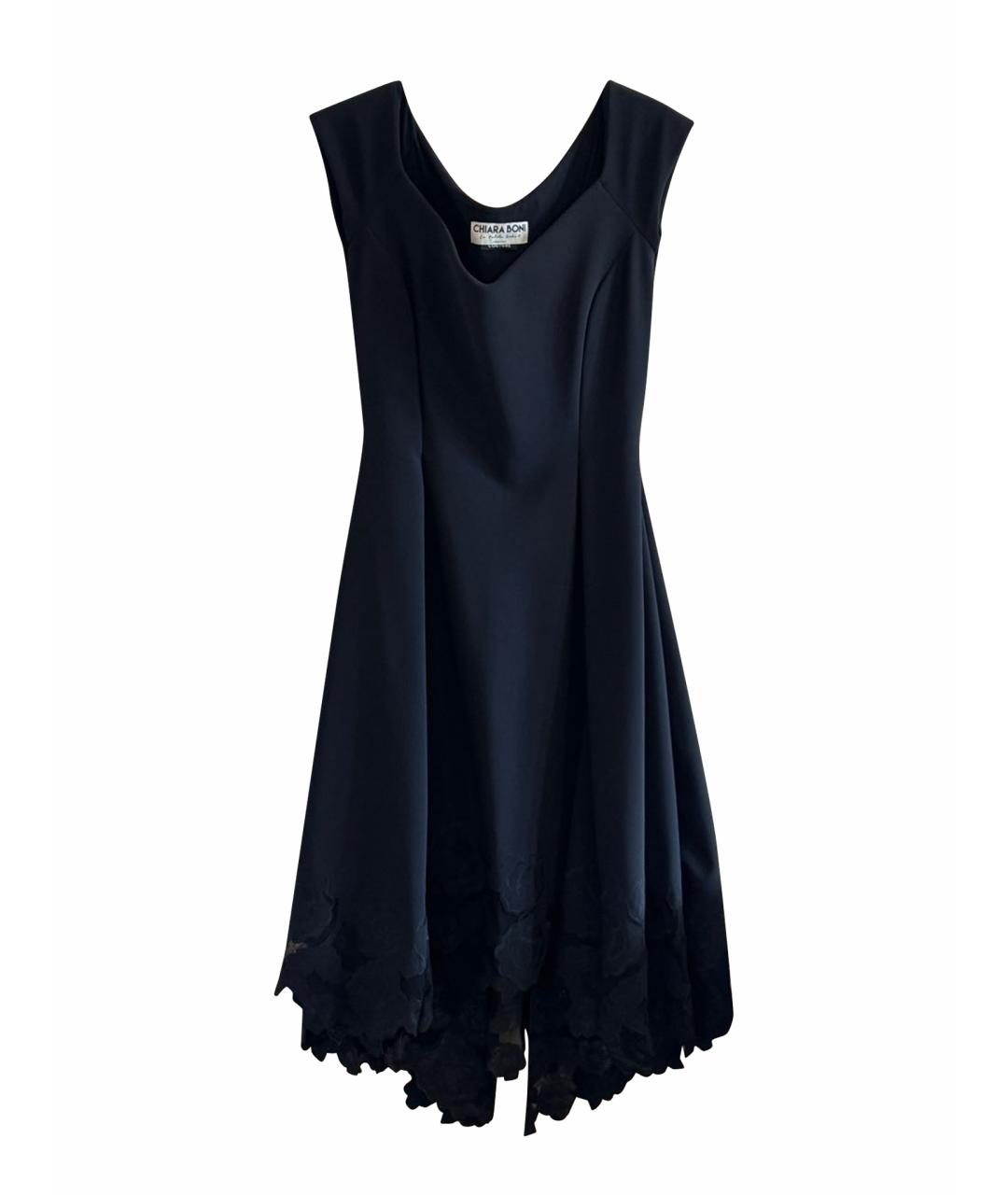 CHIARA BONI Черное полиамидовое повседневное платье, фото 1