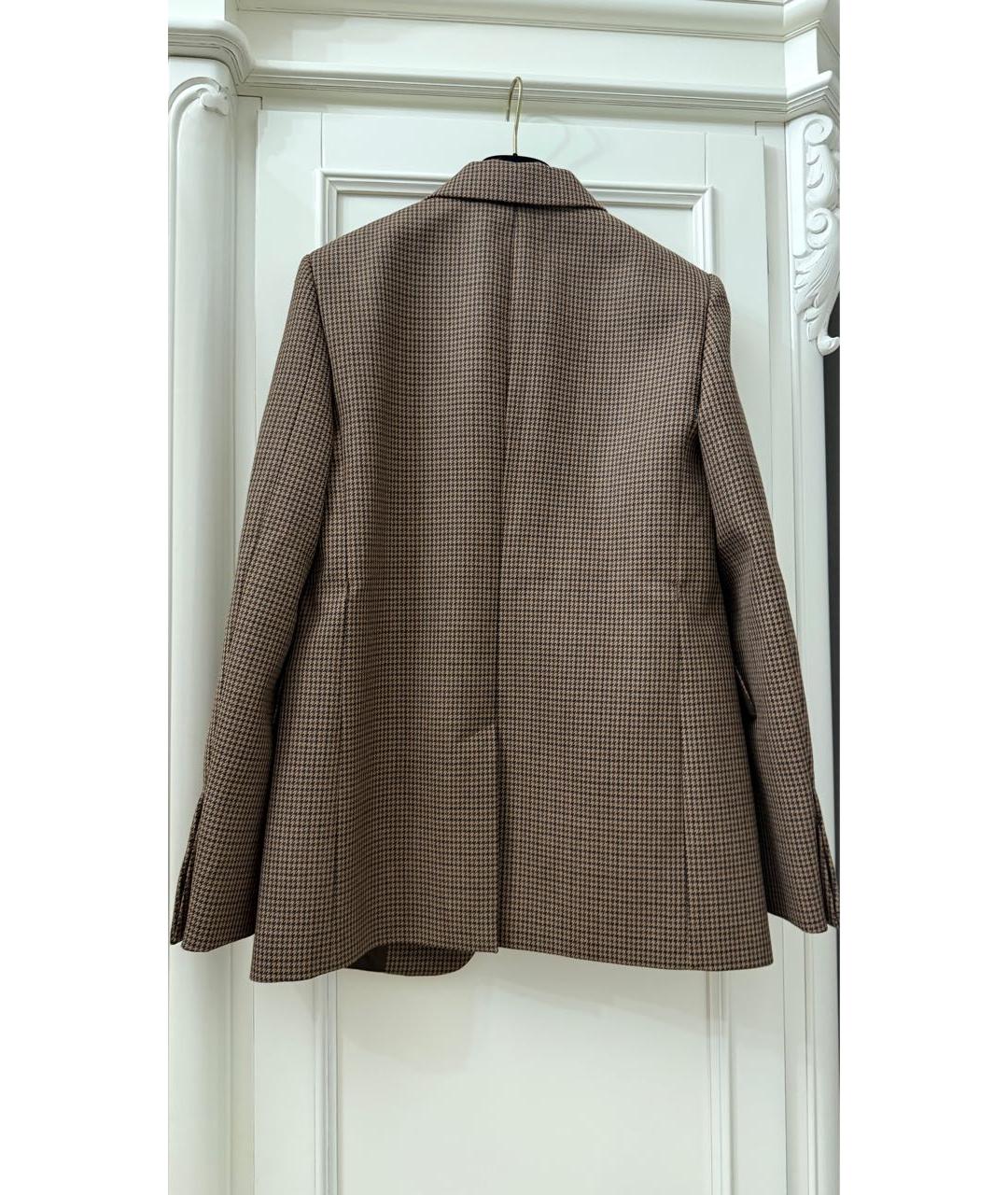GUCCI Коричневый шерстяной жакет/пиджак, фото 2