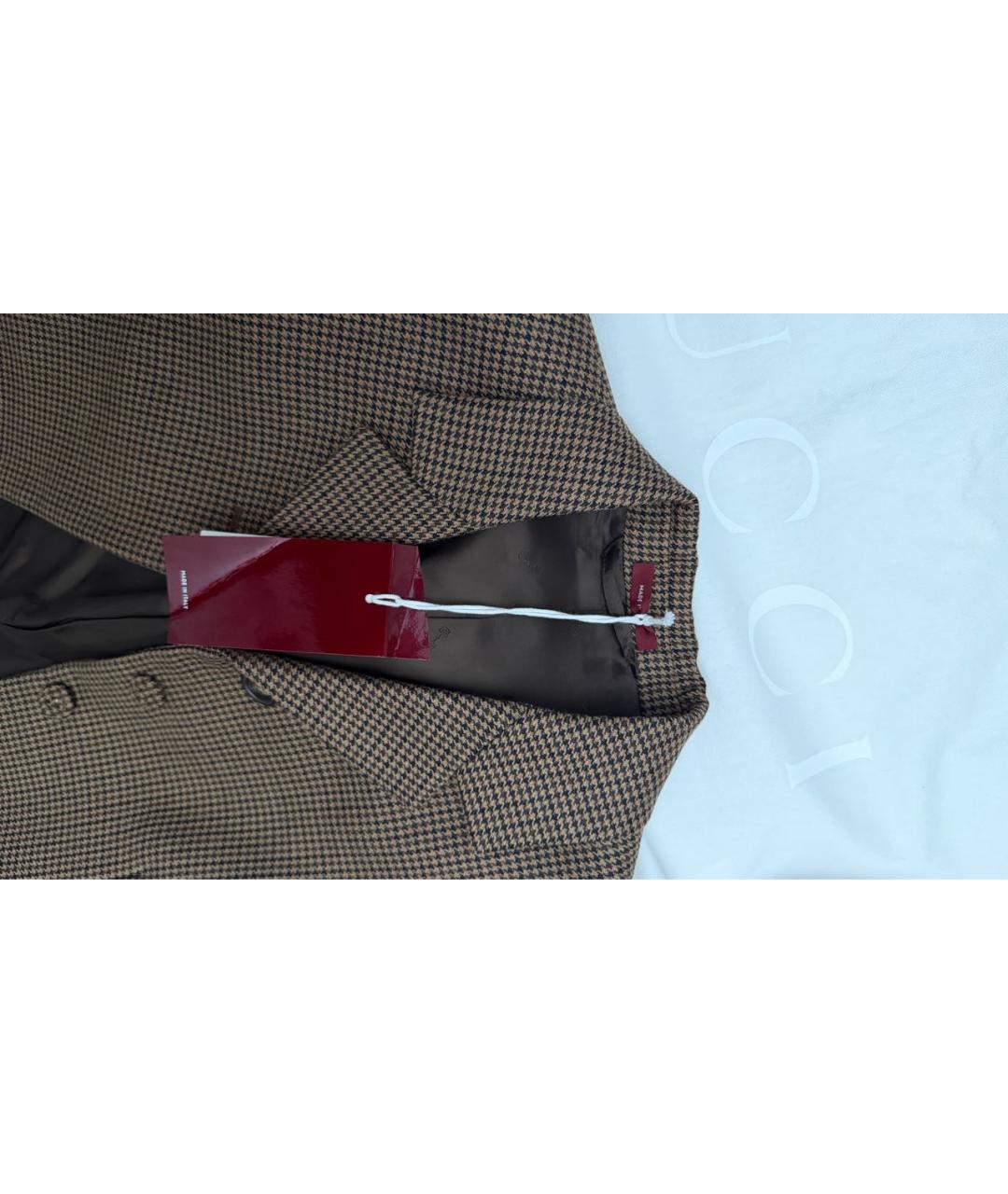 GUCCI Коричневый шерстяной жакет/пиджак, фото 4