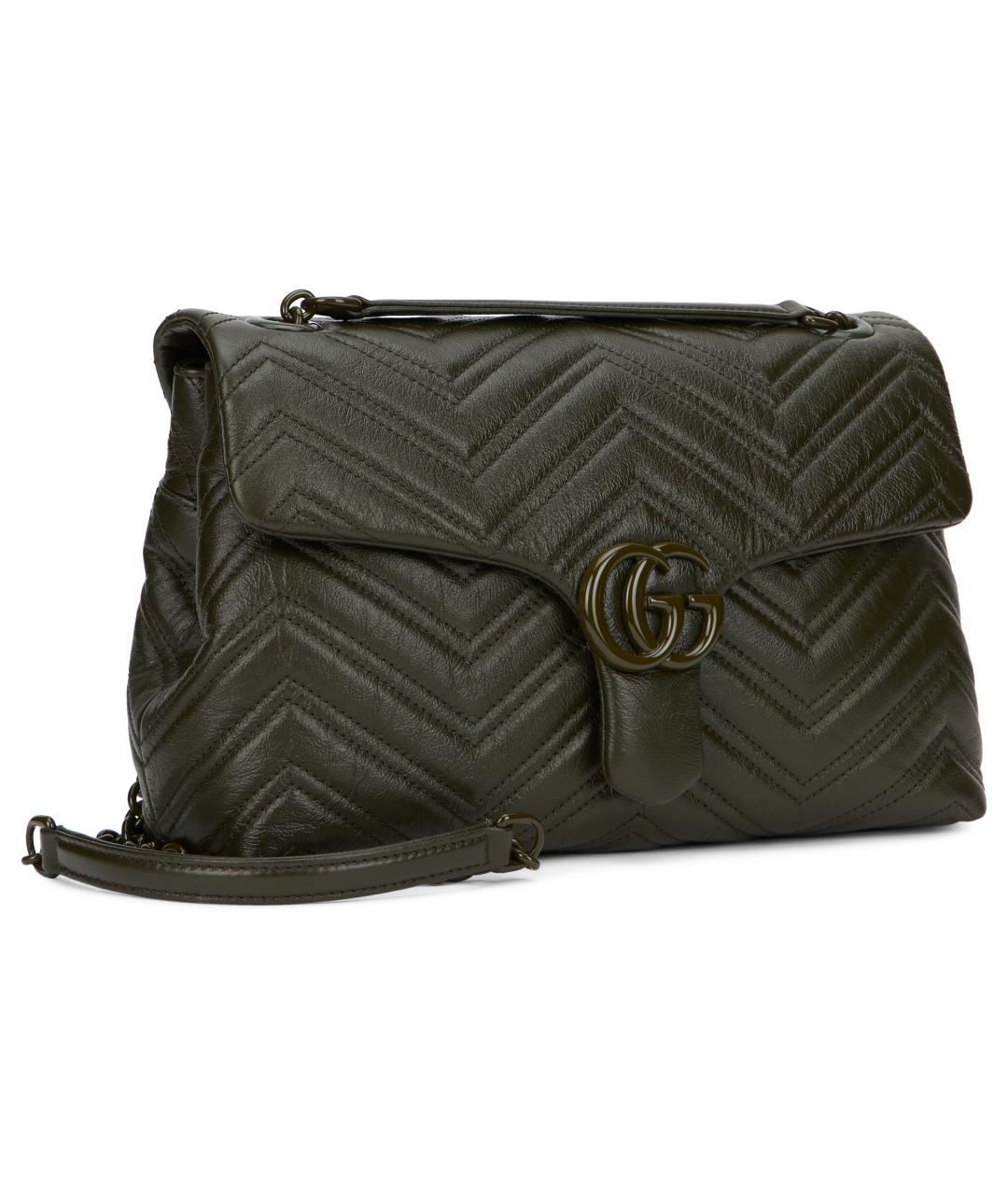 GUCCI Зеленая кожаная сумка через плечо, фото 3