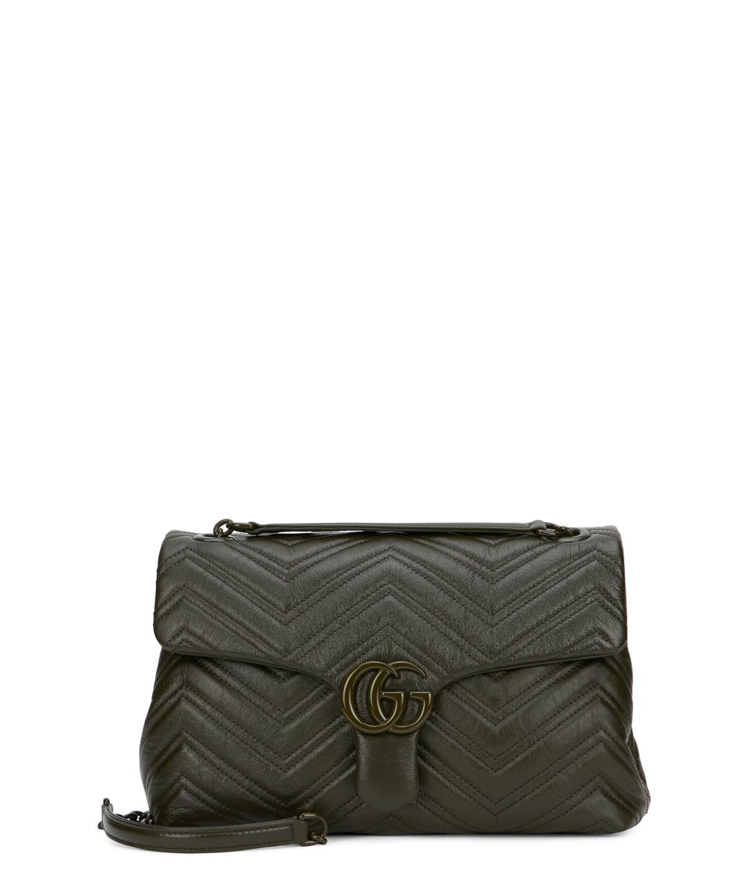 GUCCI Зеленая кожаная сумка через плечо, фото 1