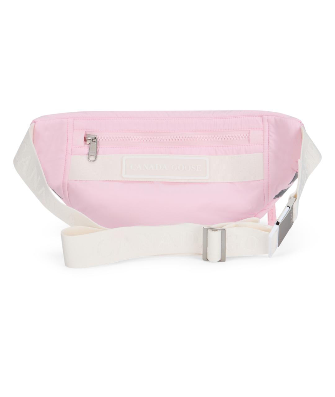 CANADA GOOSE Розовая синтетическая поясная сумка, фото 4