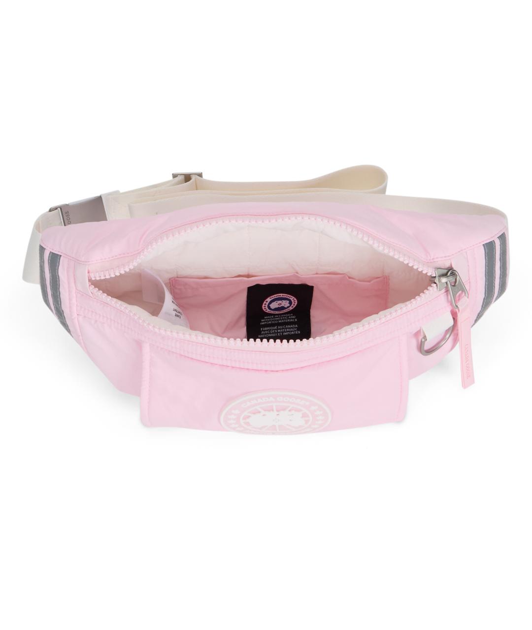 CANADA GOOSE Розовая синтетическая поясная сумка, фото 5