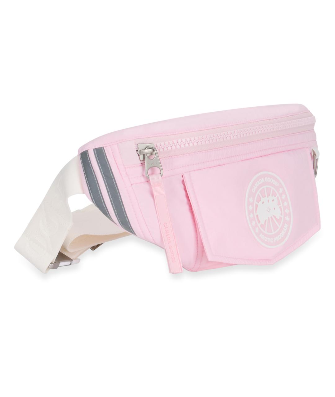 CANADA GOOSE Розовая синтетическая поясная сумка, фото 3