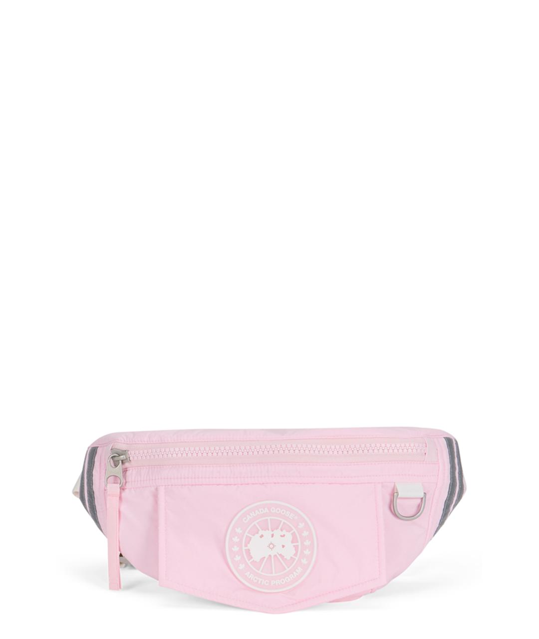 CANADA GOOSE Розовая синтетическая поясная сумка, фото 1