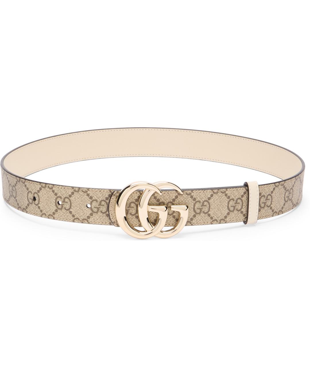 GUCCI Бежевый кожаный ремень, фото 1