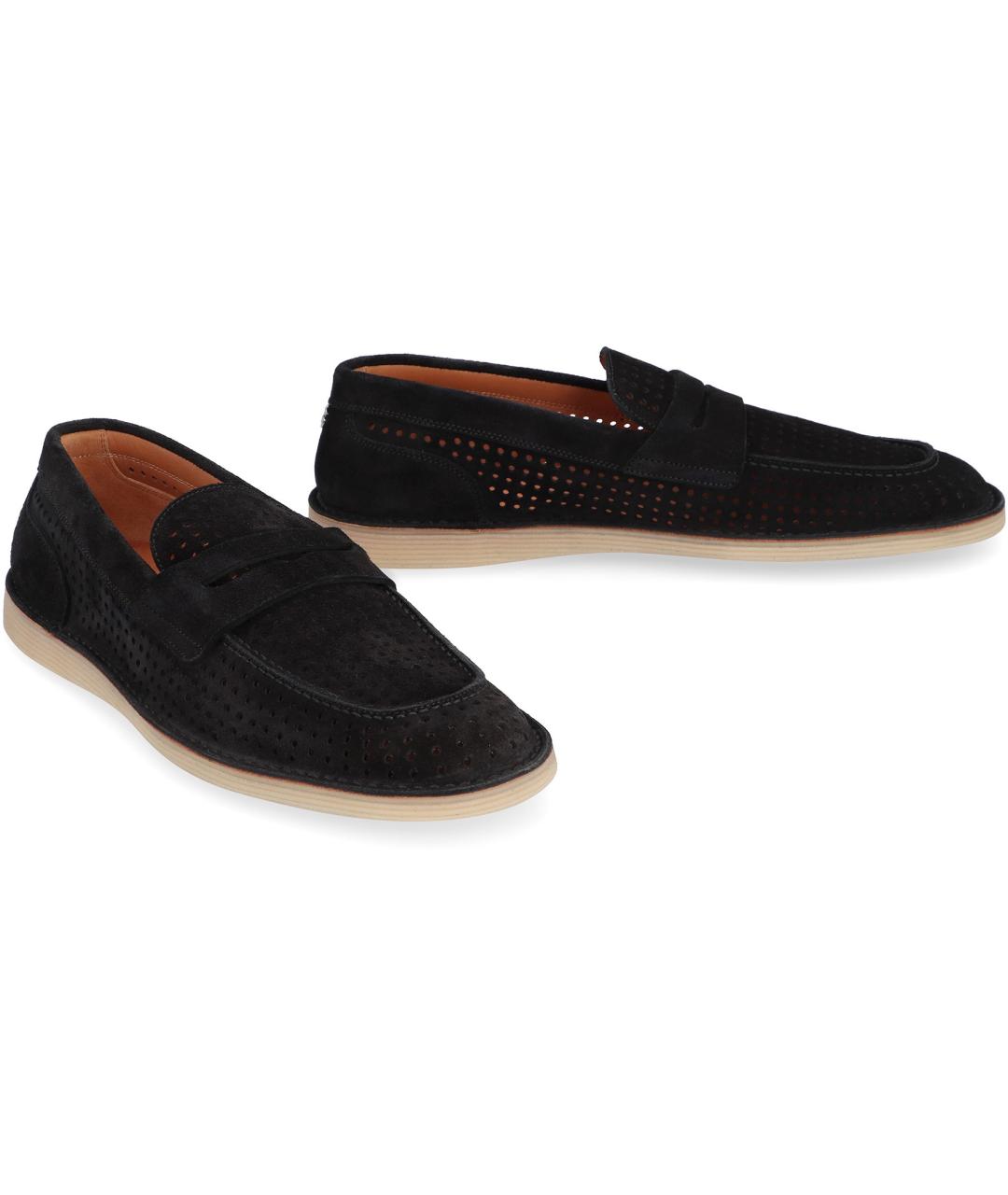 DOLCE&GABBANA Черные замшевые лоферы, фото 2