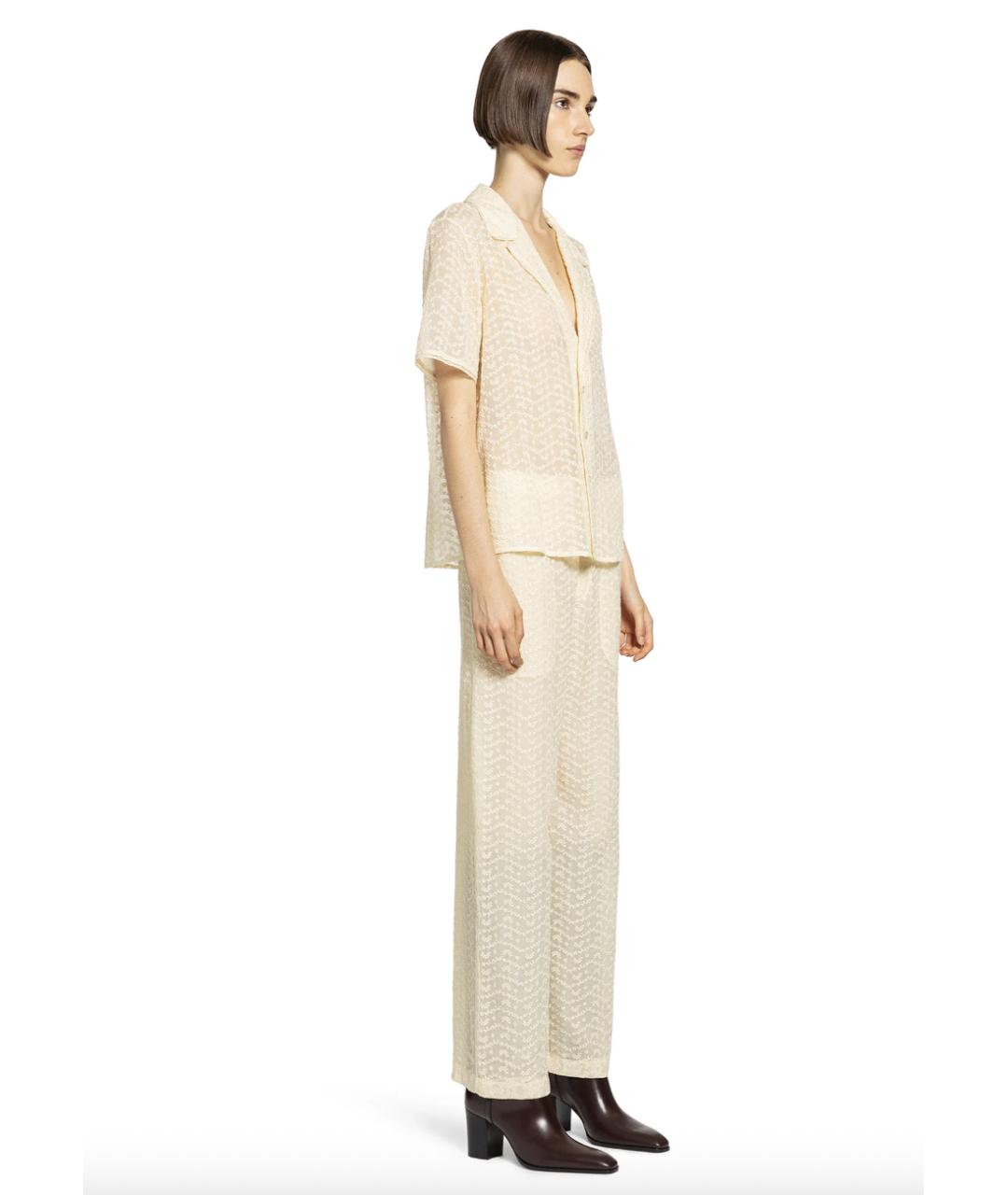 SAINT LAURENT Бежевая хлопковая пижама, фото 6