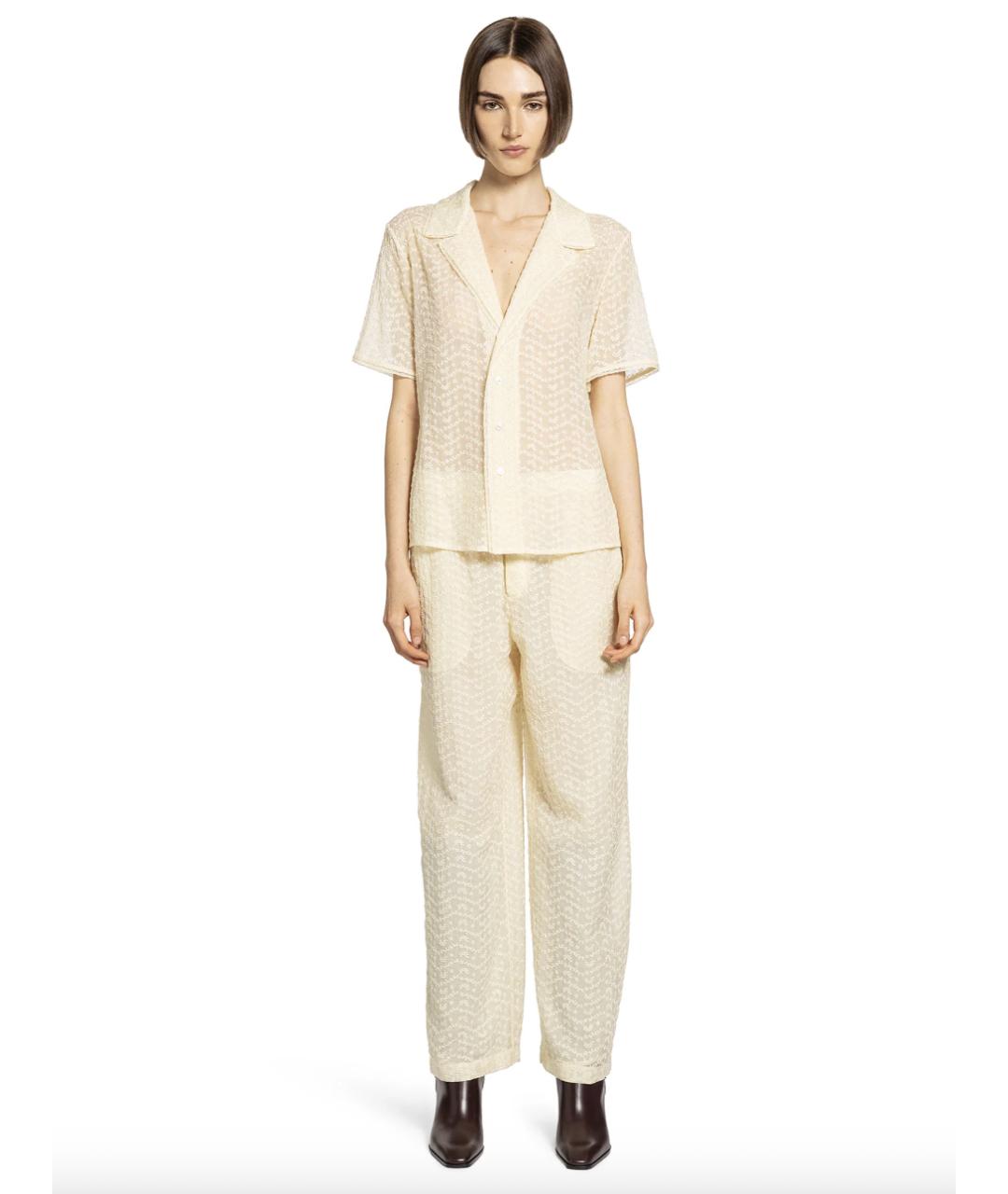 SAINT LAURENT Бежевая хлопковая пижама, фото 1