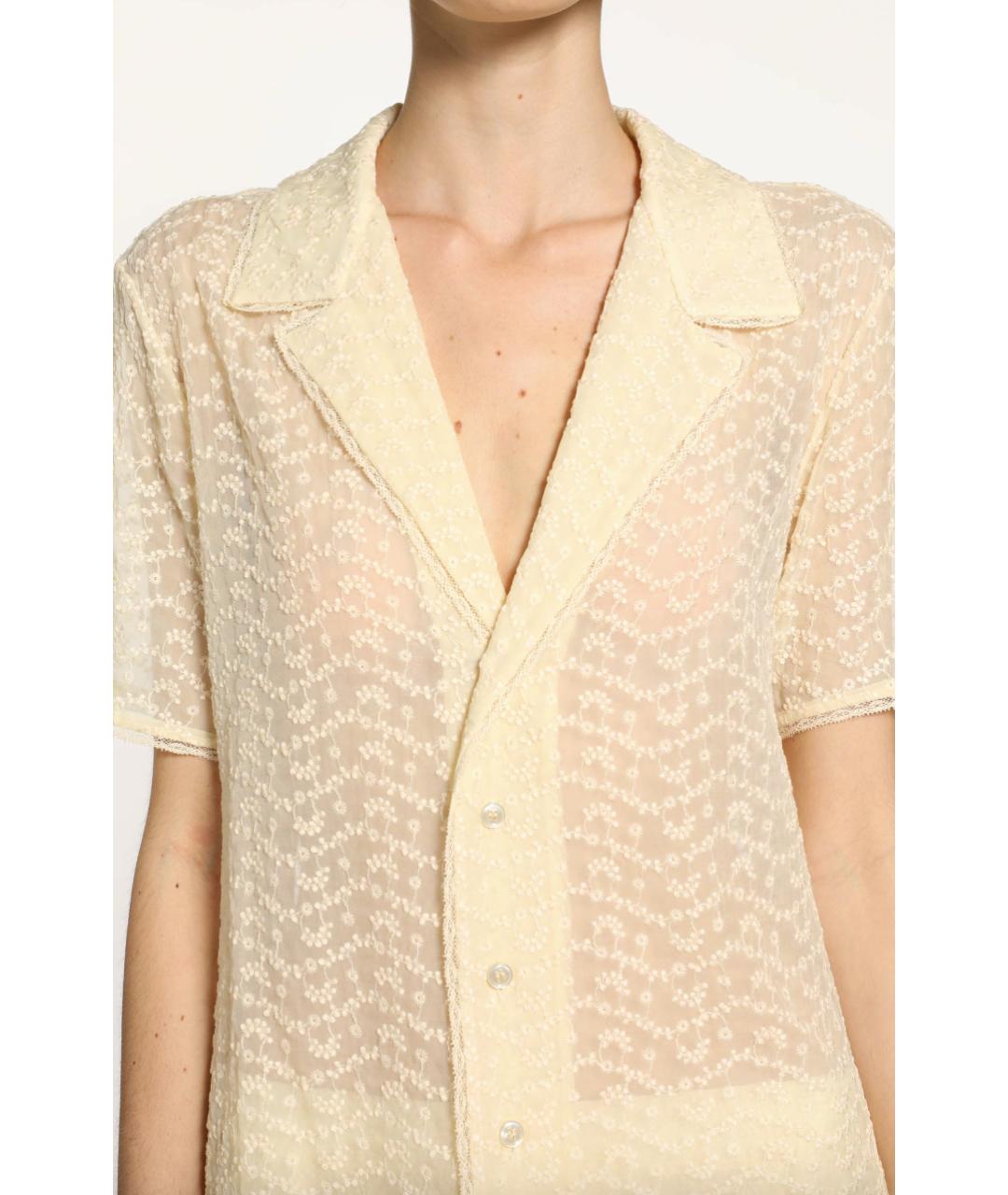 SAINT LAURENT Бежевая хлопковая пижама, фото 8