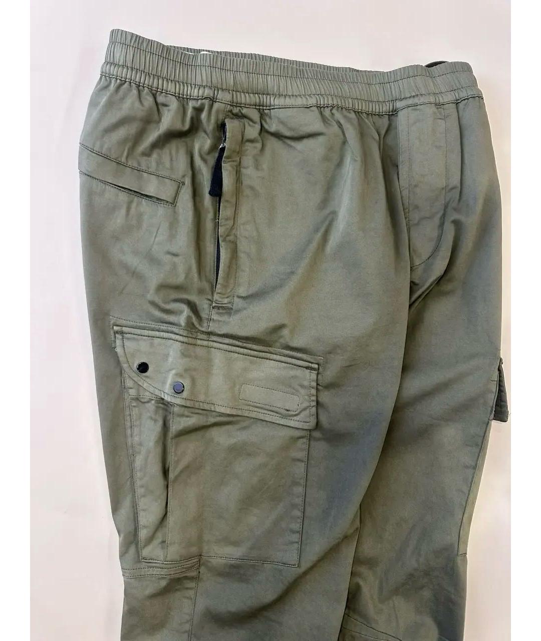 STONE ISLAND Хаки хлопковые повседневные брюки, фото 5