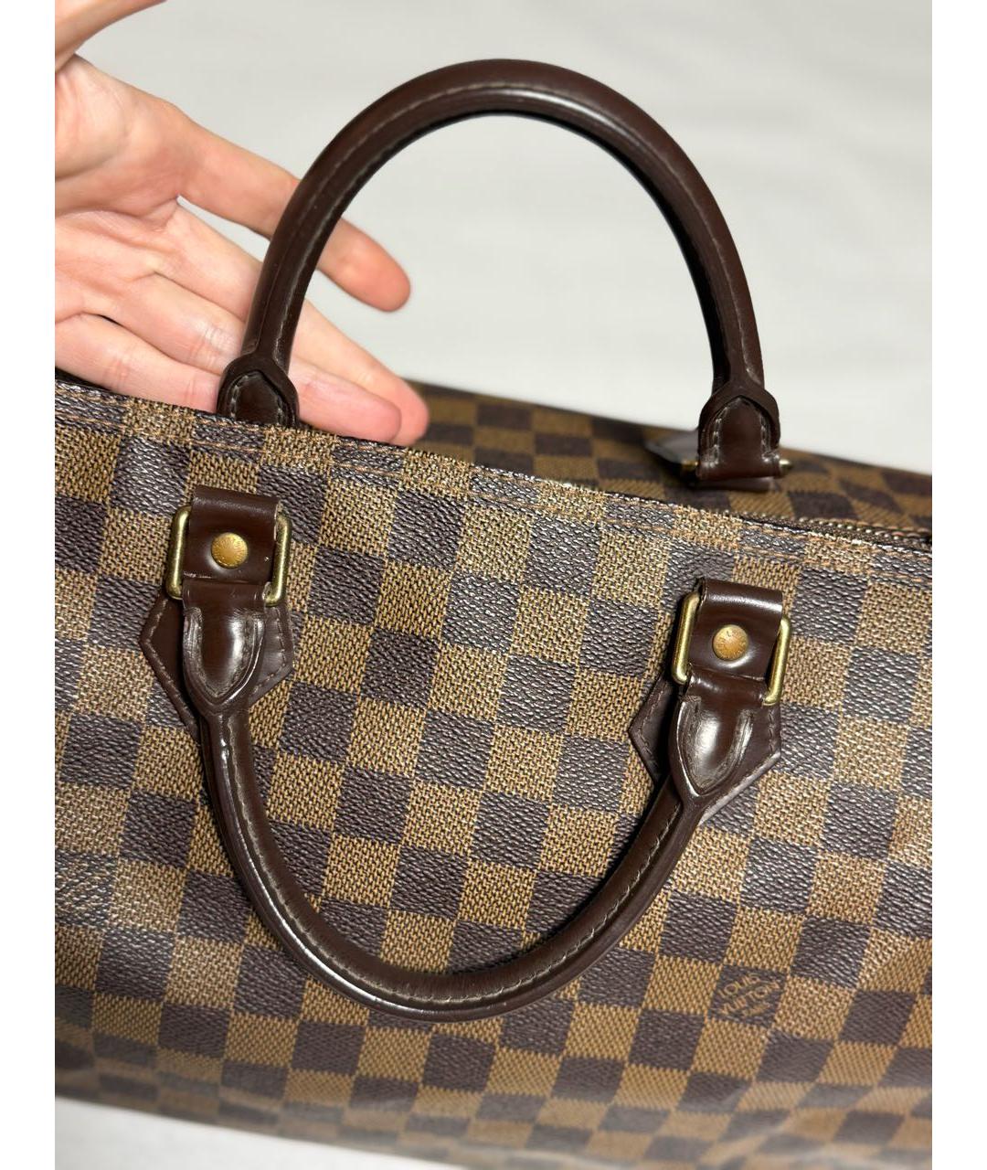 LOUIS VUITTON Коричневая сумка с короткими ручками, фото 5
