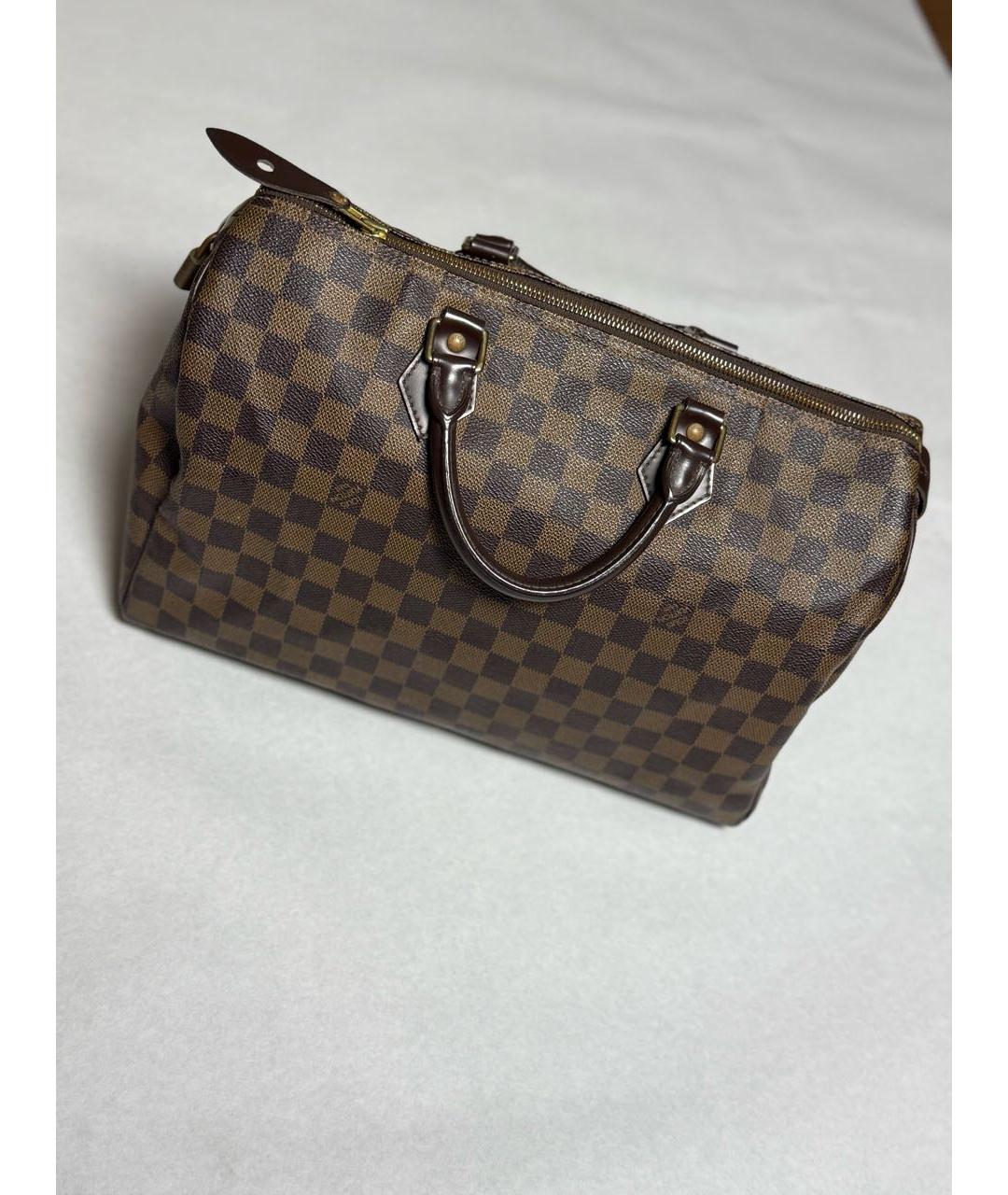 LOUIS VUITTON Коричневая сумка с короткими ручками, фото 9