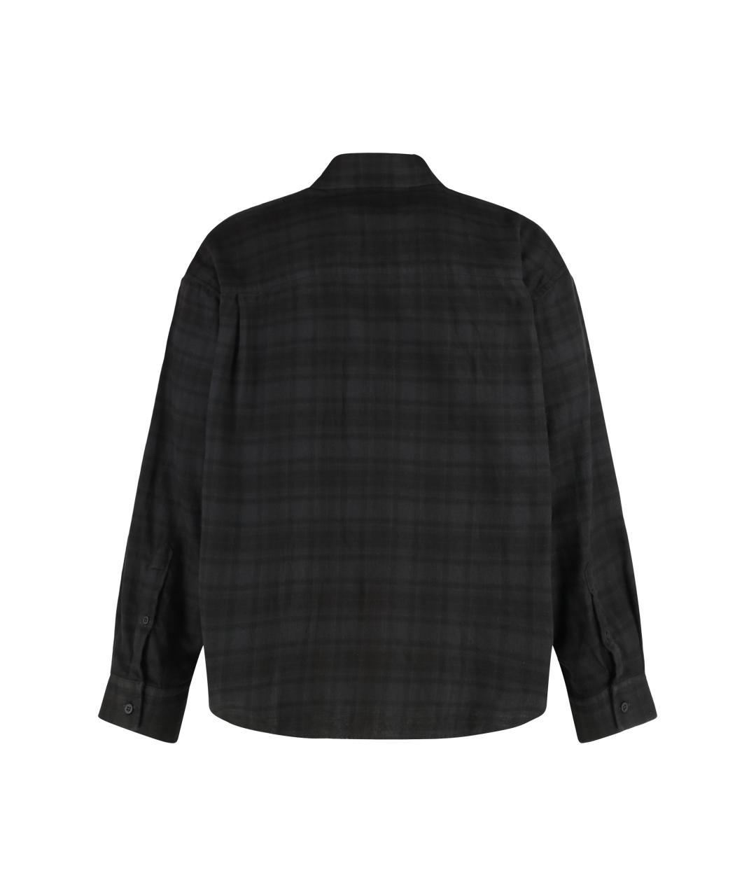 BALENCIAGA Серая хлопковая кэжуал рубашка, фото 3