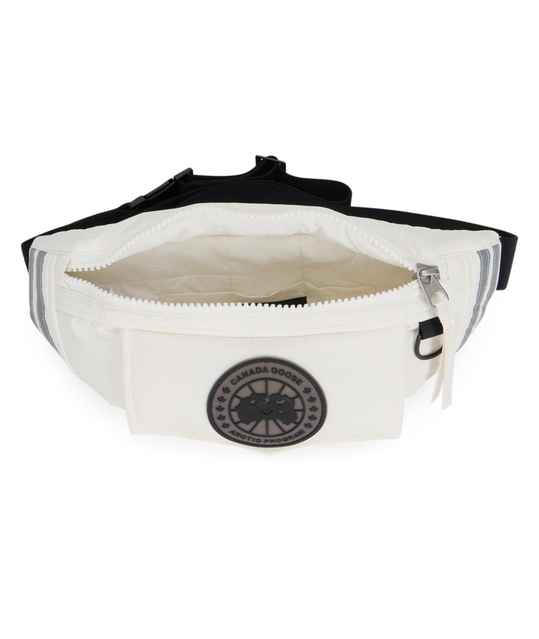 CANADA GOOSE Белая синтетическая поясная сумка, фото 5