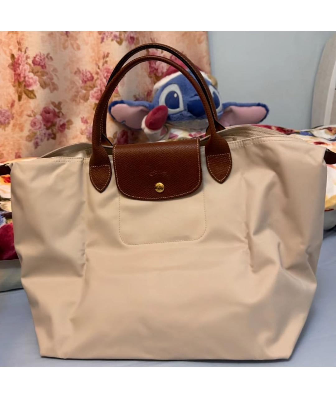 LONGCHAMP Бежевая сумка тоут, фото 7