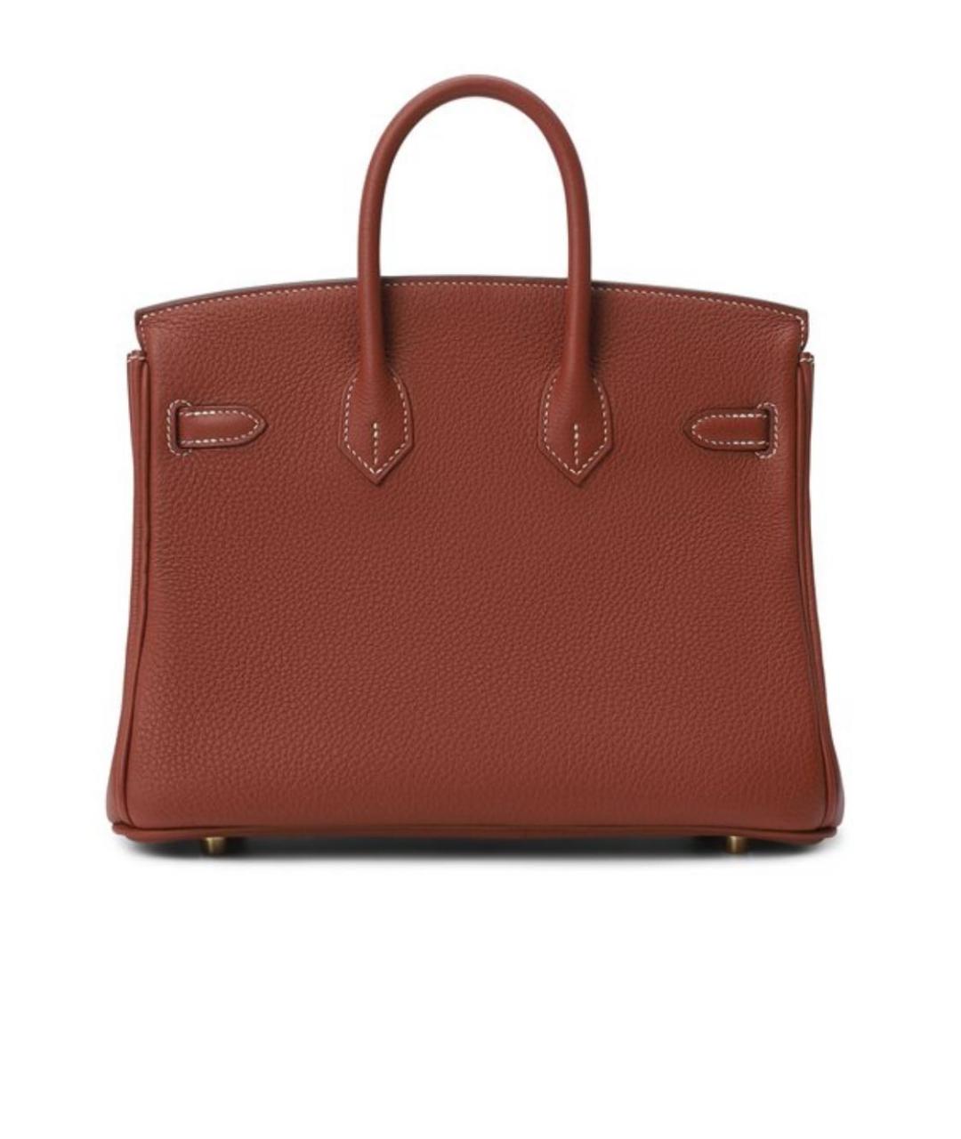 HERMES Бордовая кожаная сумка с короткими ручками, фото 3