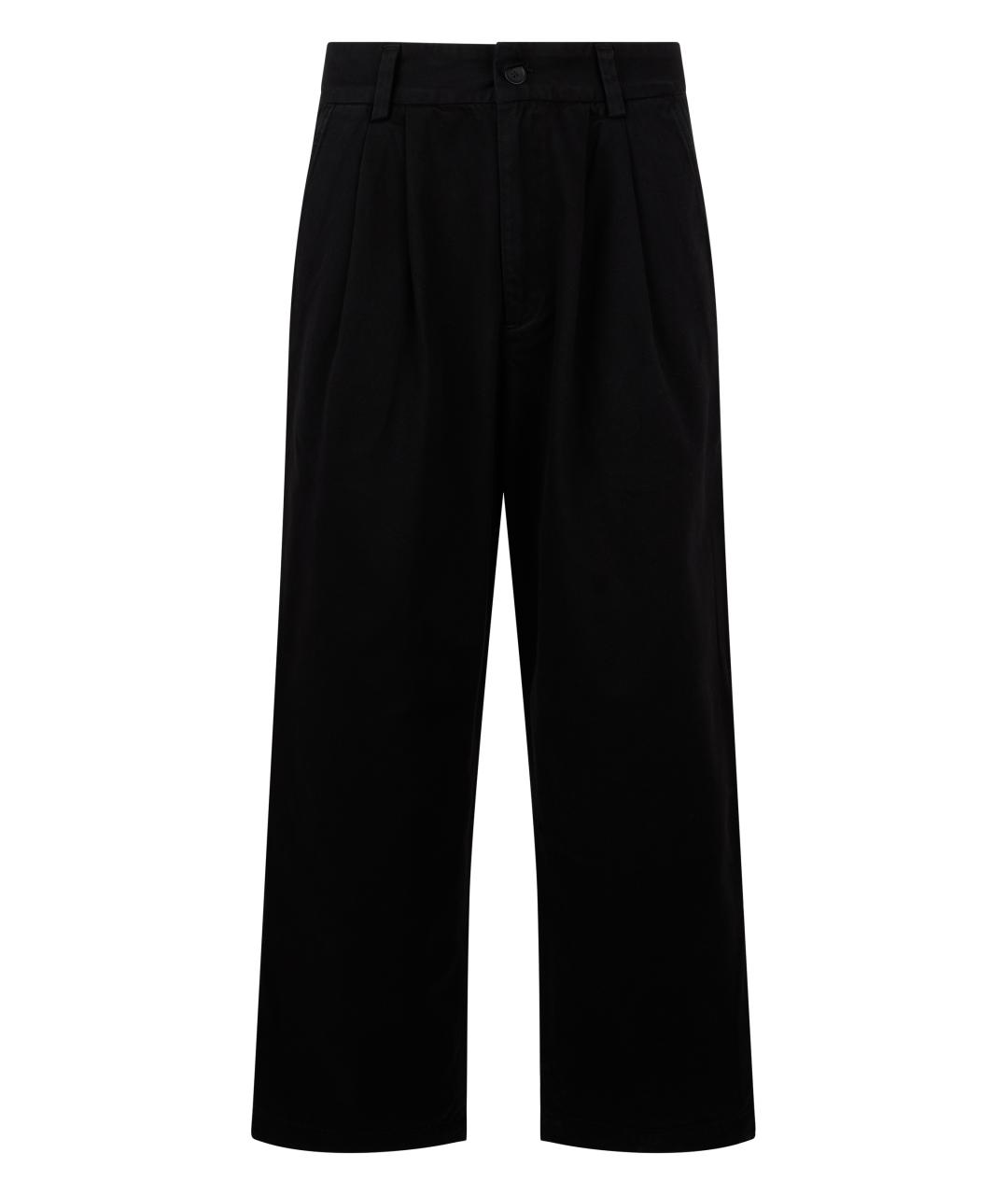 AGOLDE Черные хлопковые повседневные брюки, фото 1