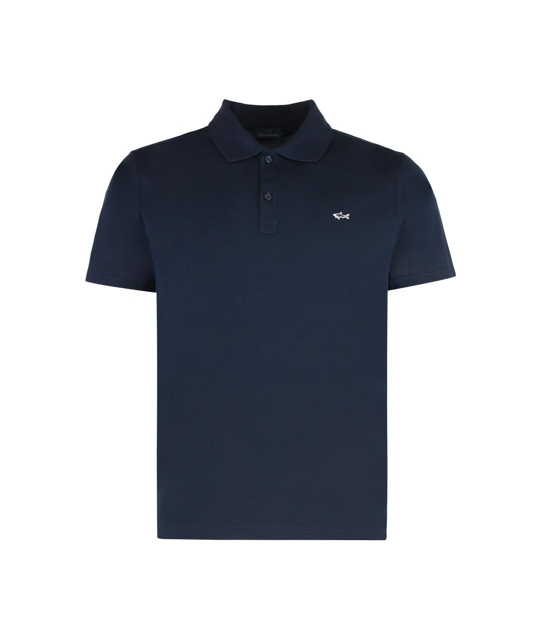 PAUL & SHARK Синее хлопковое поло с коротким рукавом, фото 1