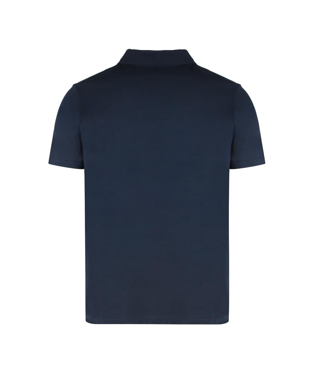 PAUL & SHARK Синее хлопковое поло с коротким рукавом, фото 2