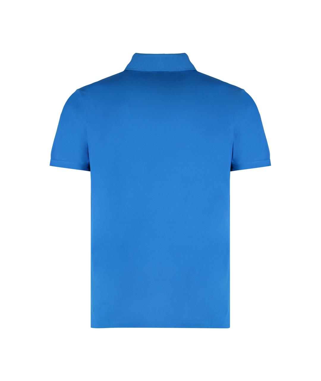 PAUL & SHARK Синее хлопковое поло с коротким рукавом, фото 2