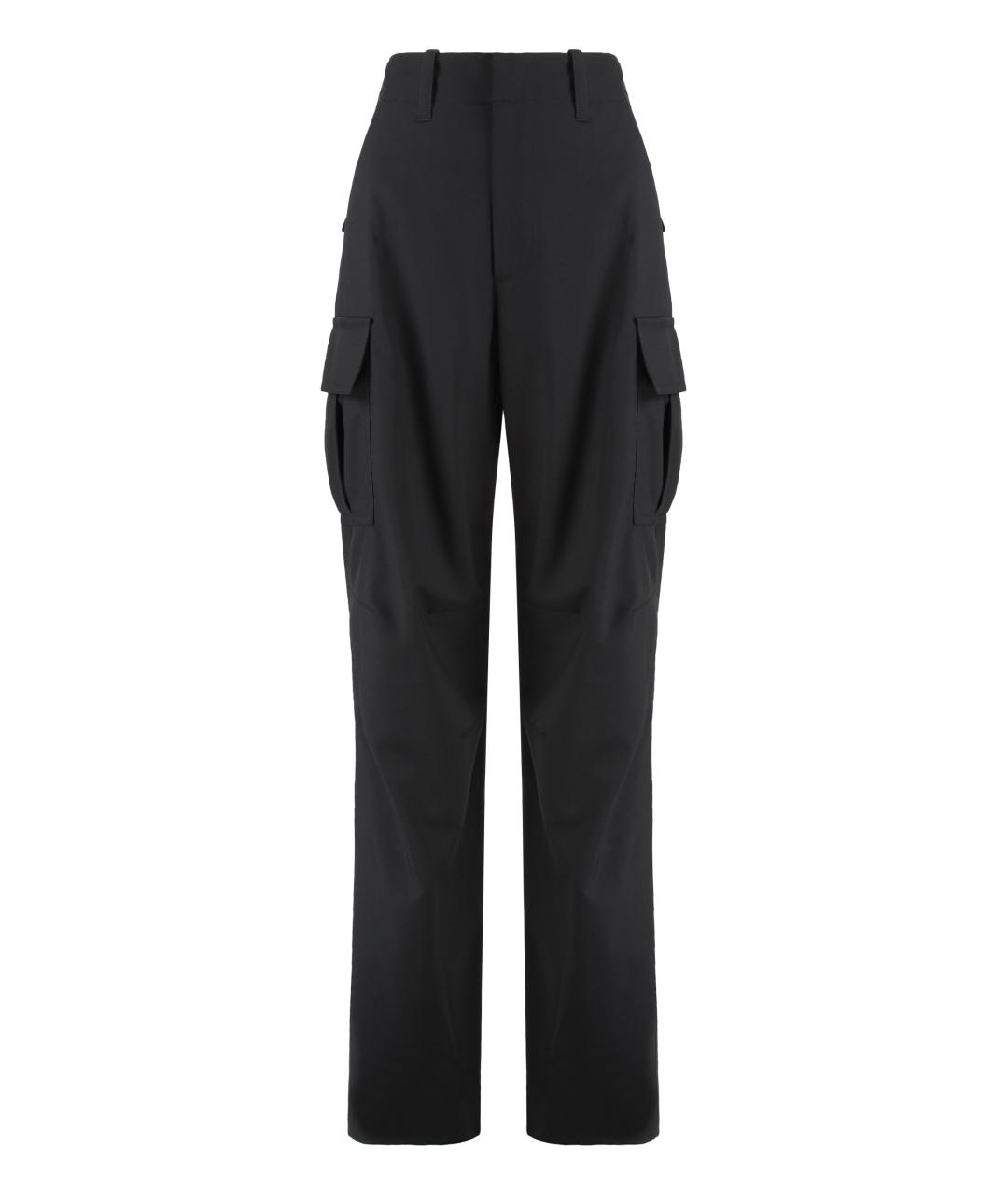 BOTTEGA VENETA Черные шерстяные прямые брюки, фото 1