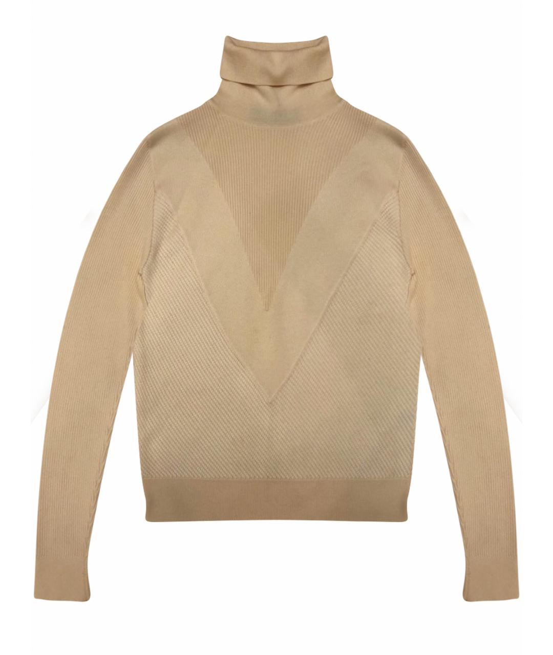 LOUIS VUITTON Бежевый шерстяной джемпер / свитер, фото 1