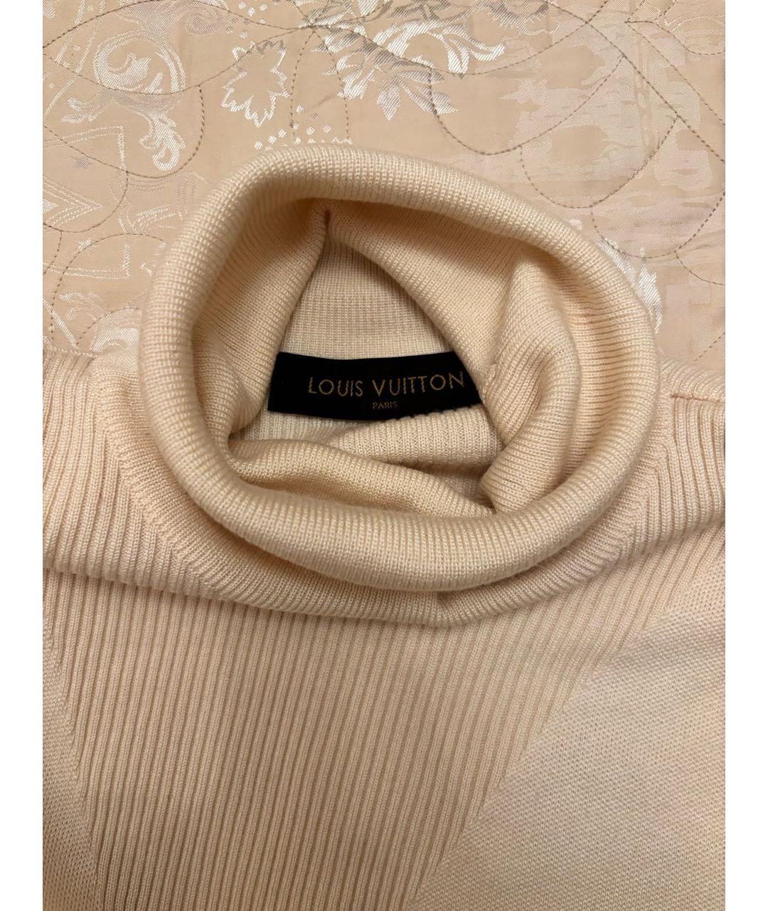 LOUIS VUITTON Бежевый шерстяной джемпер / свитер, фото 4