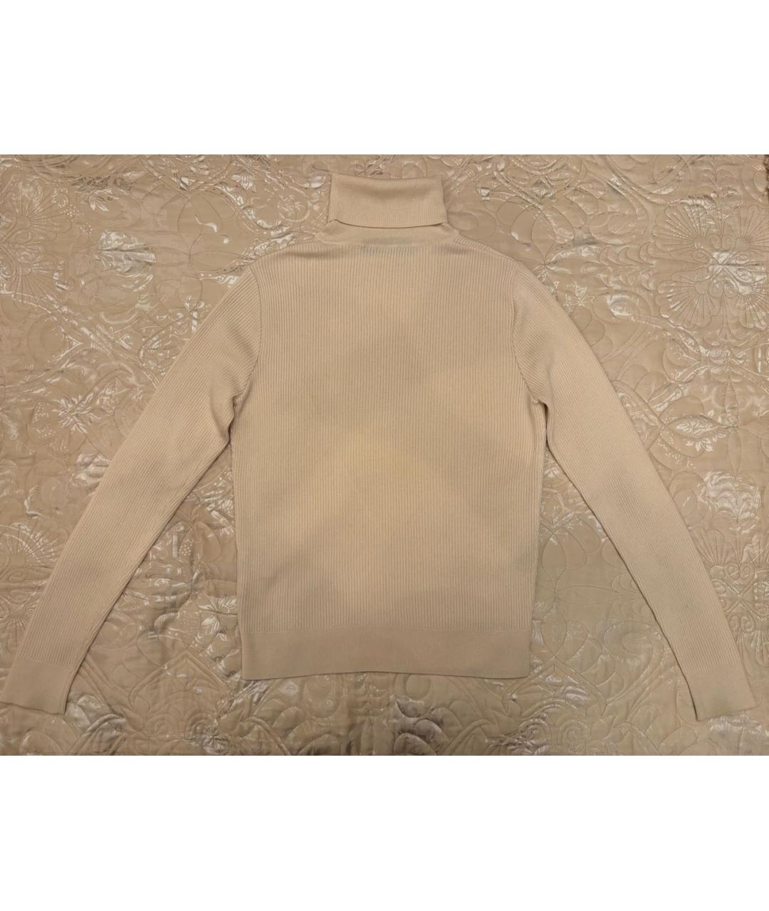 LOUIS VUITTON Бежевый шерстяной джемпер / свитер, фото 3