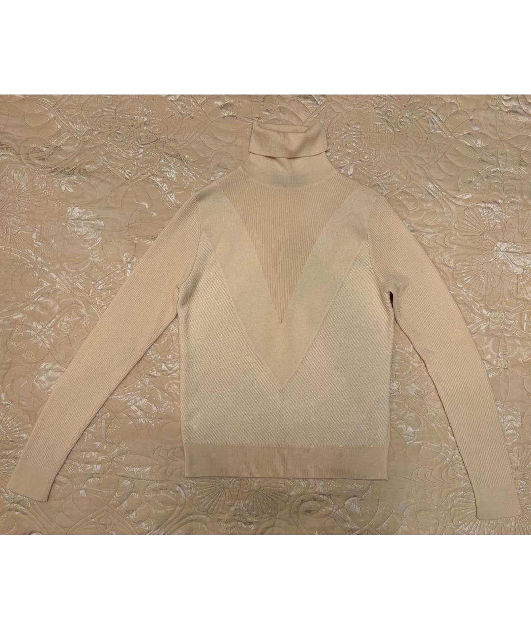 LOUIS VUITTON Бежевый шерстяной джемпер / свитер, фото 5