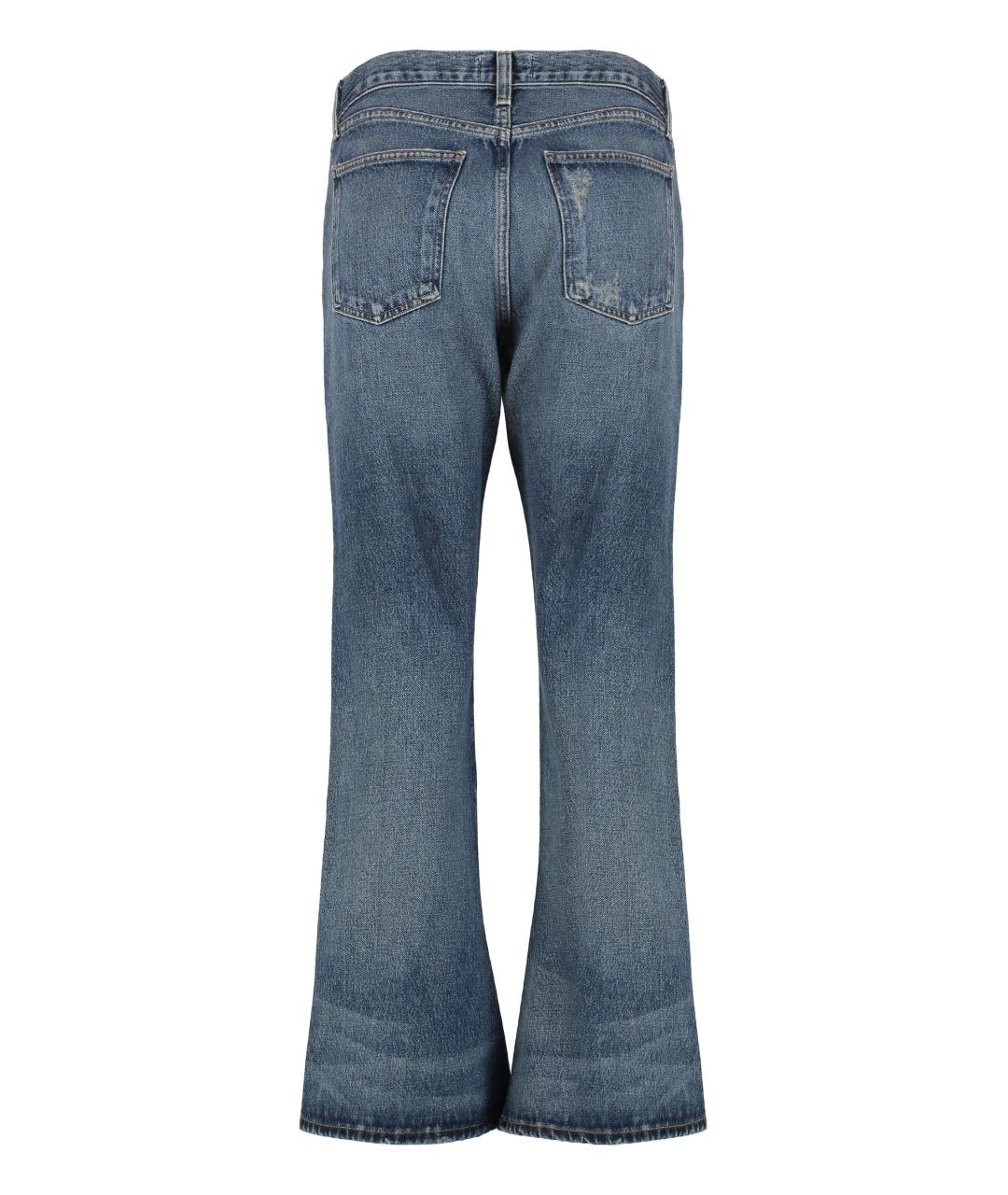 AGOLDE Синие хлопковые джинсы клеш, фото 2