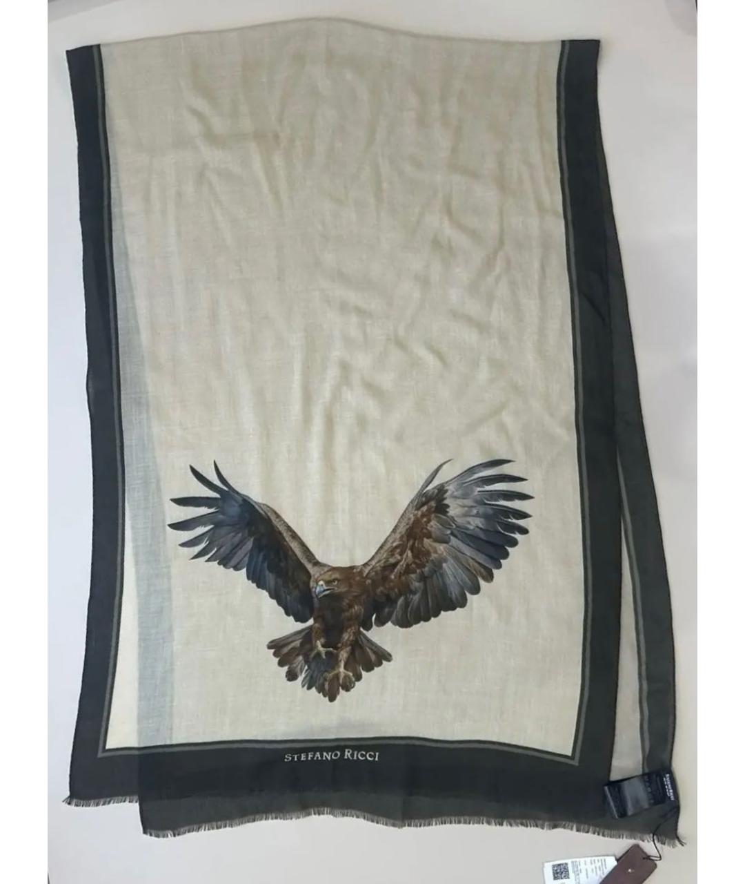 STEFANO RICCI Бежевый кашемировый шарф, фото 9