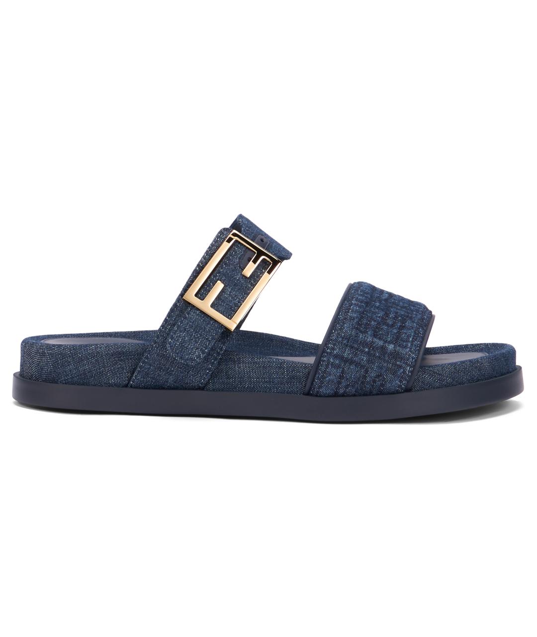 FENDI Синие сандалии, фото 1