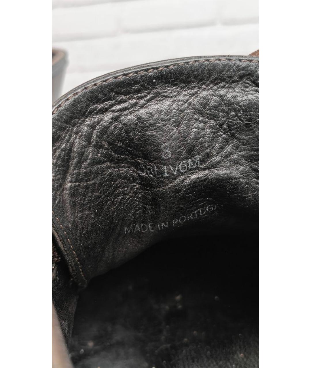 LANVIN Черные кожаные высокие кроссовки / кеды, фото 7