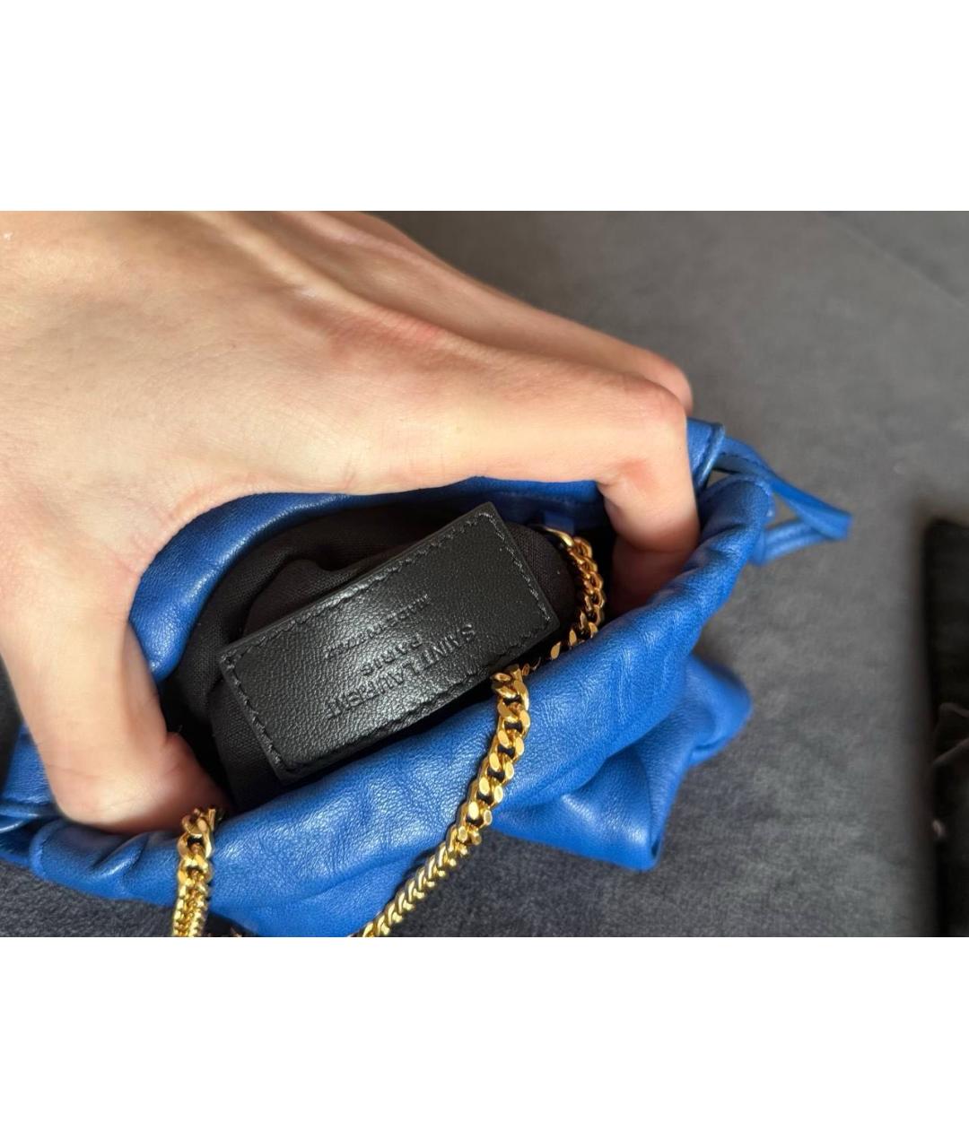 SAINT LAURENT Синяя сумка через плечо, фото 3