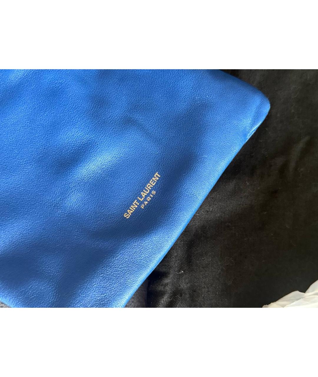 SAINT LAURENT Синяя сумка через плечо, фото 2