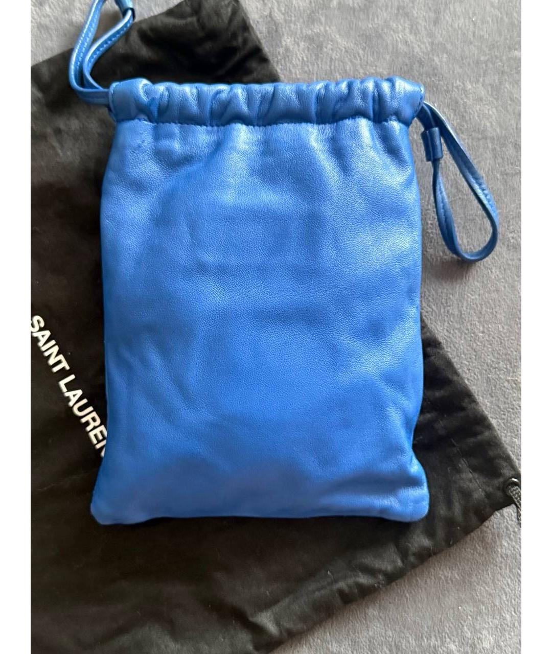 SAINT LAURENT Синяя сумка через плечо, фото 6