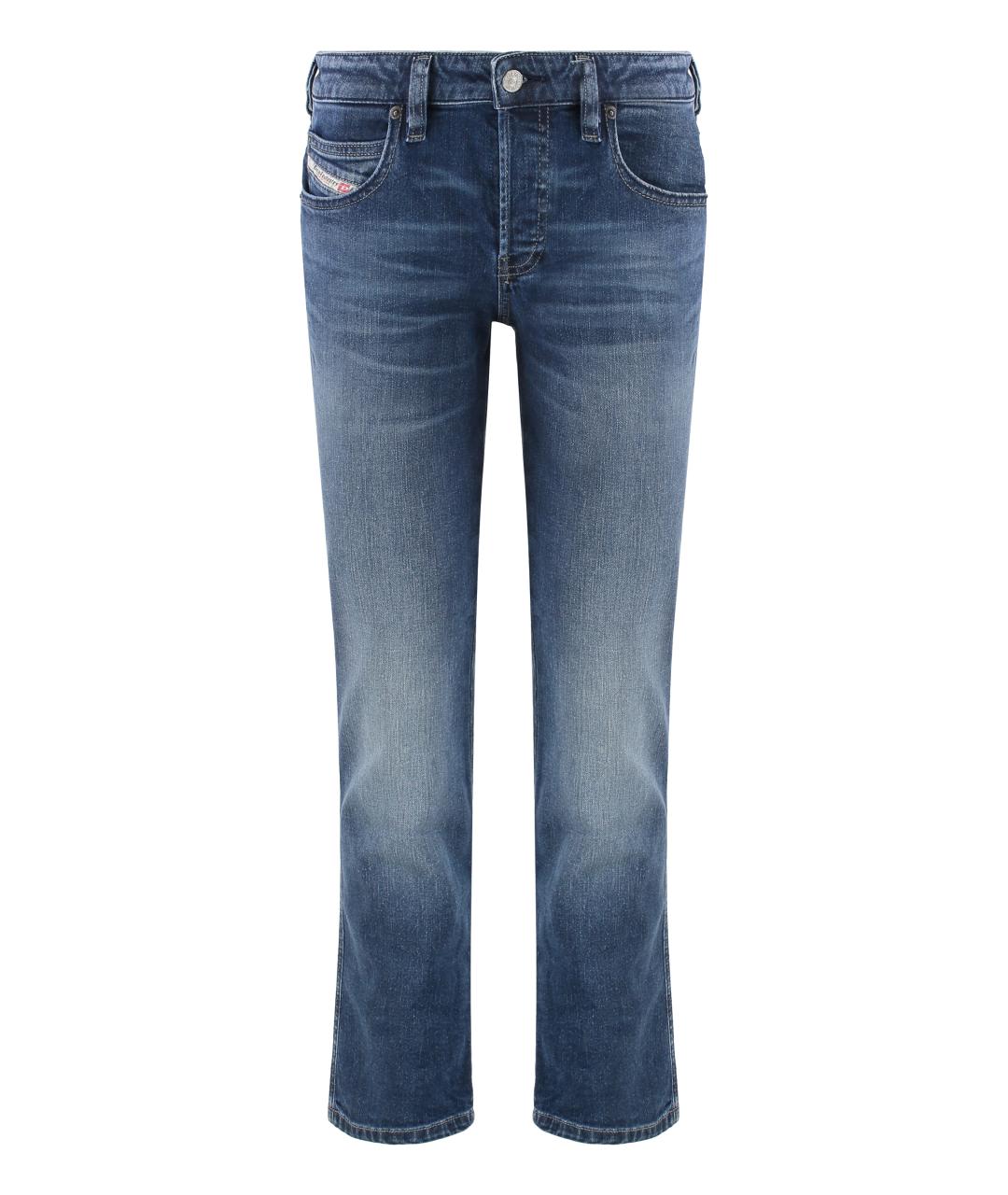 DIESEL Синие хлопко-эластановые прямые джинсы, фото 1