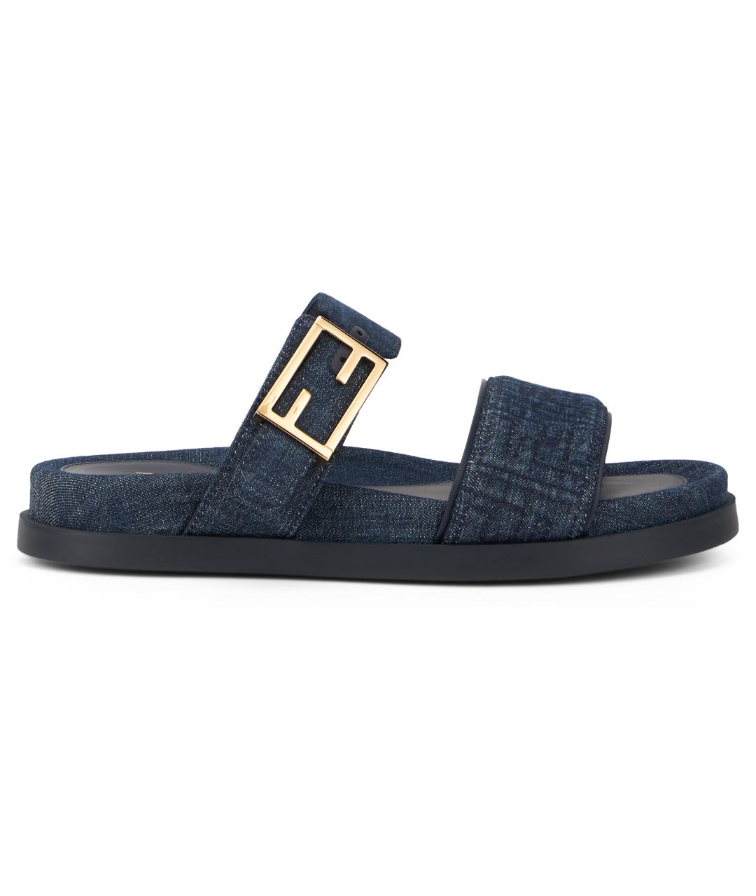 FENDI Синие сандалии, фото 1