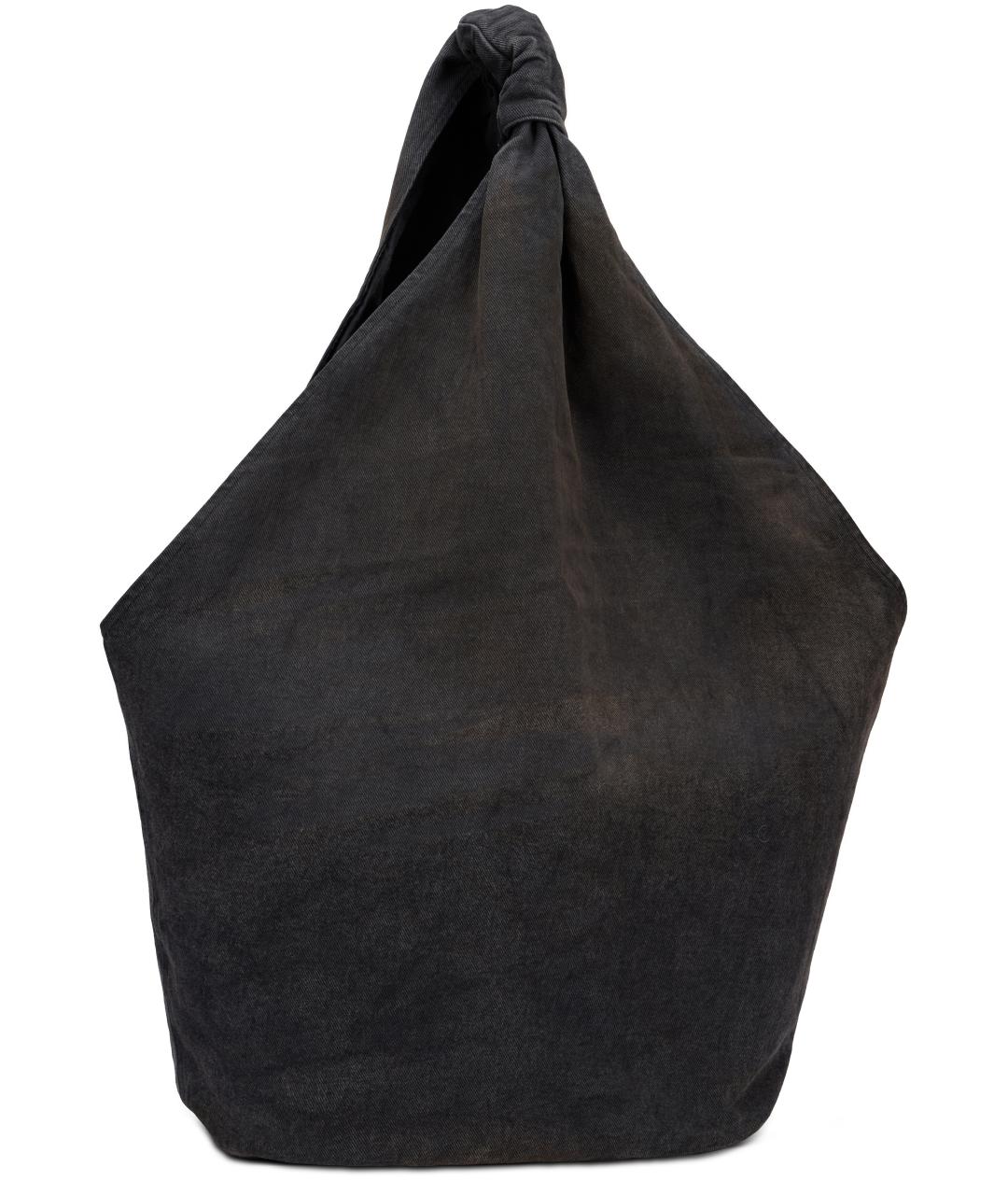 OUR LEGACY Черная хлопковая сумка тоут, фото 2