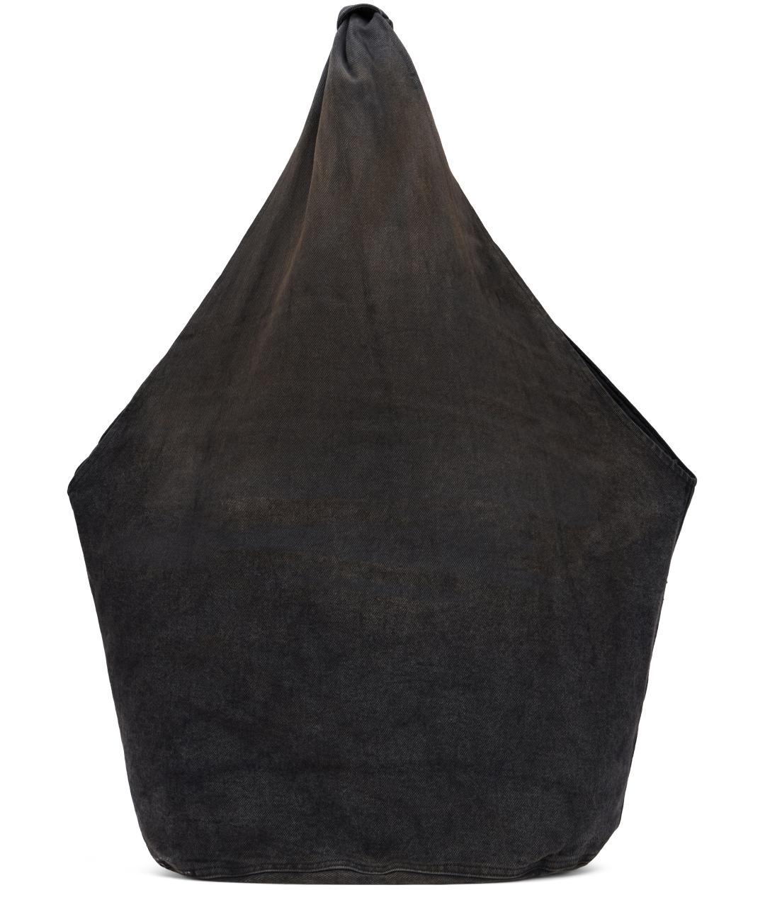 OUR LEGACY Черная хлопковая сумка тоут, фото 3