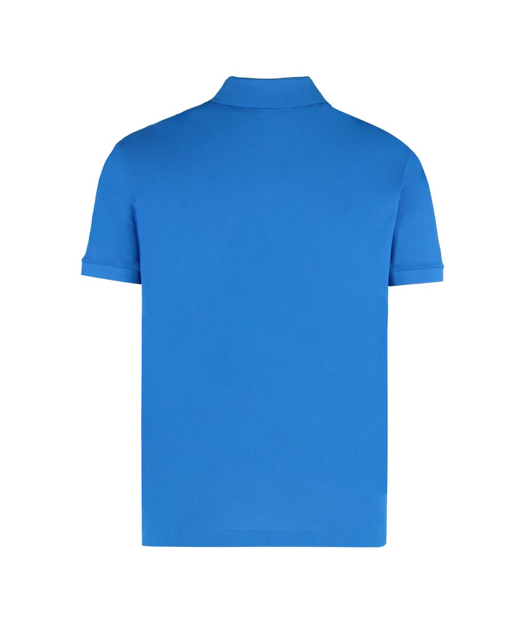 PAUL & SHARK Синее хлопковое поло с коротким рукавом, фото 2