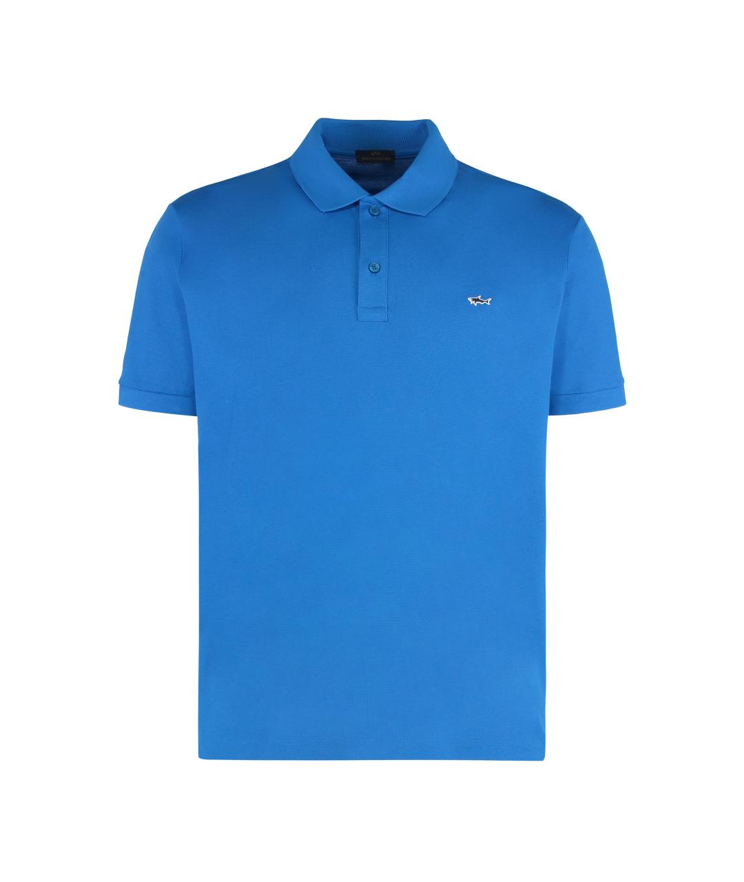 PAUL & SHARK Синее хлопковое поло с коротким рукавом, фото 1