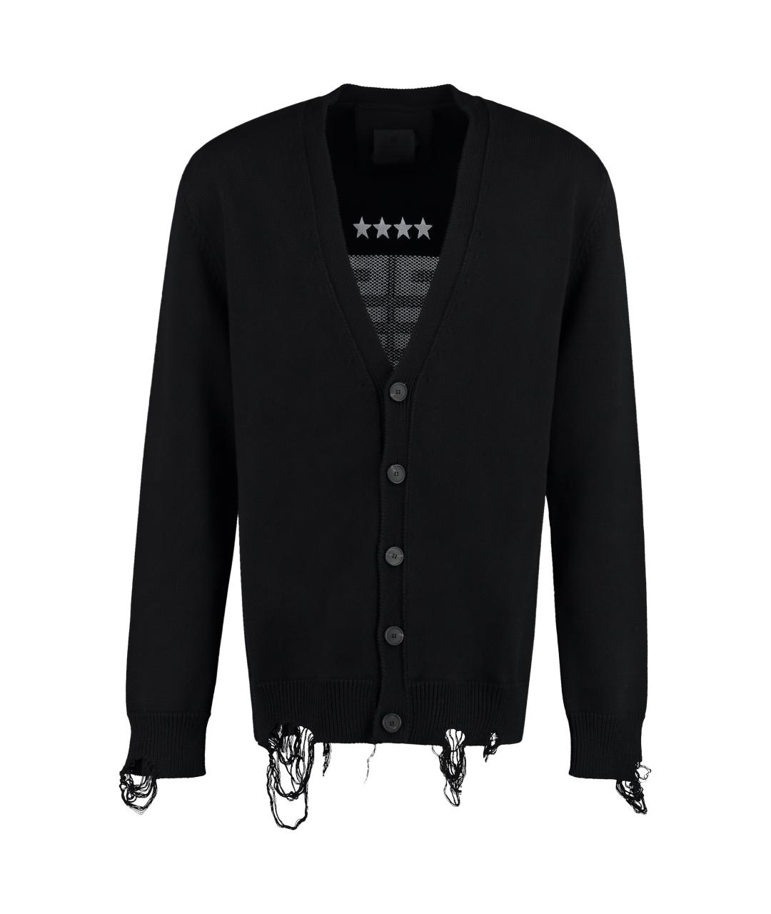 GIVENCHY Черный хлопковый кардиган, фото 1