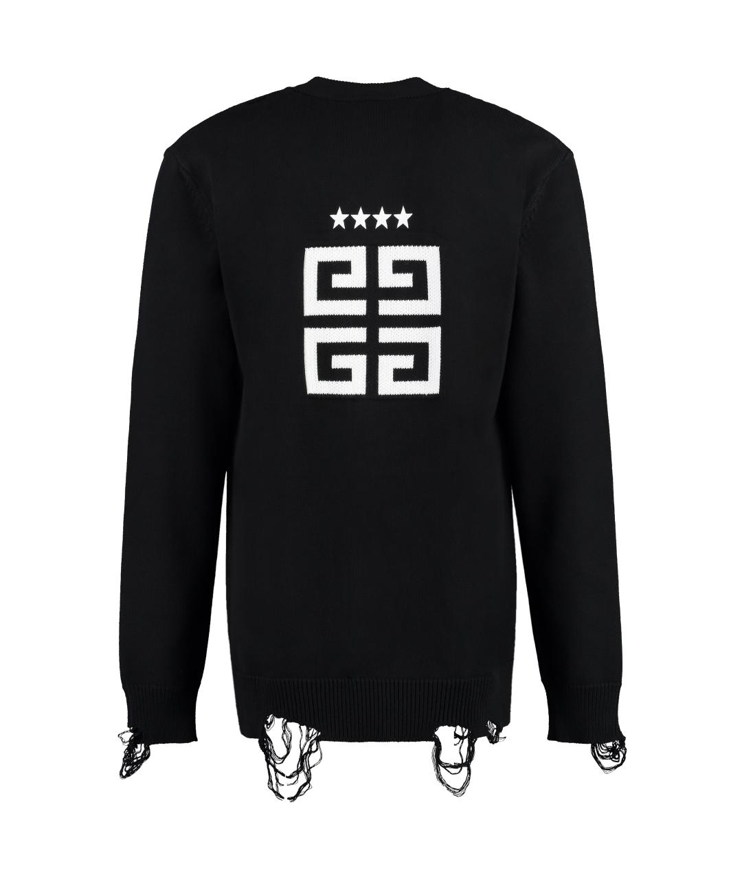 GIVENCHY Черный хлопковый кардиган, фото 2