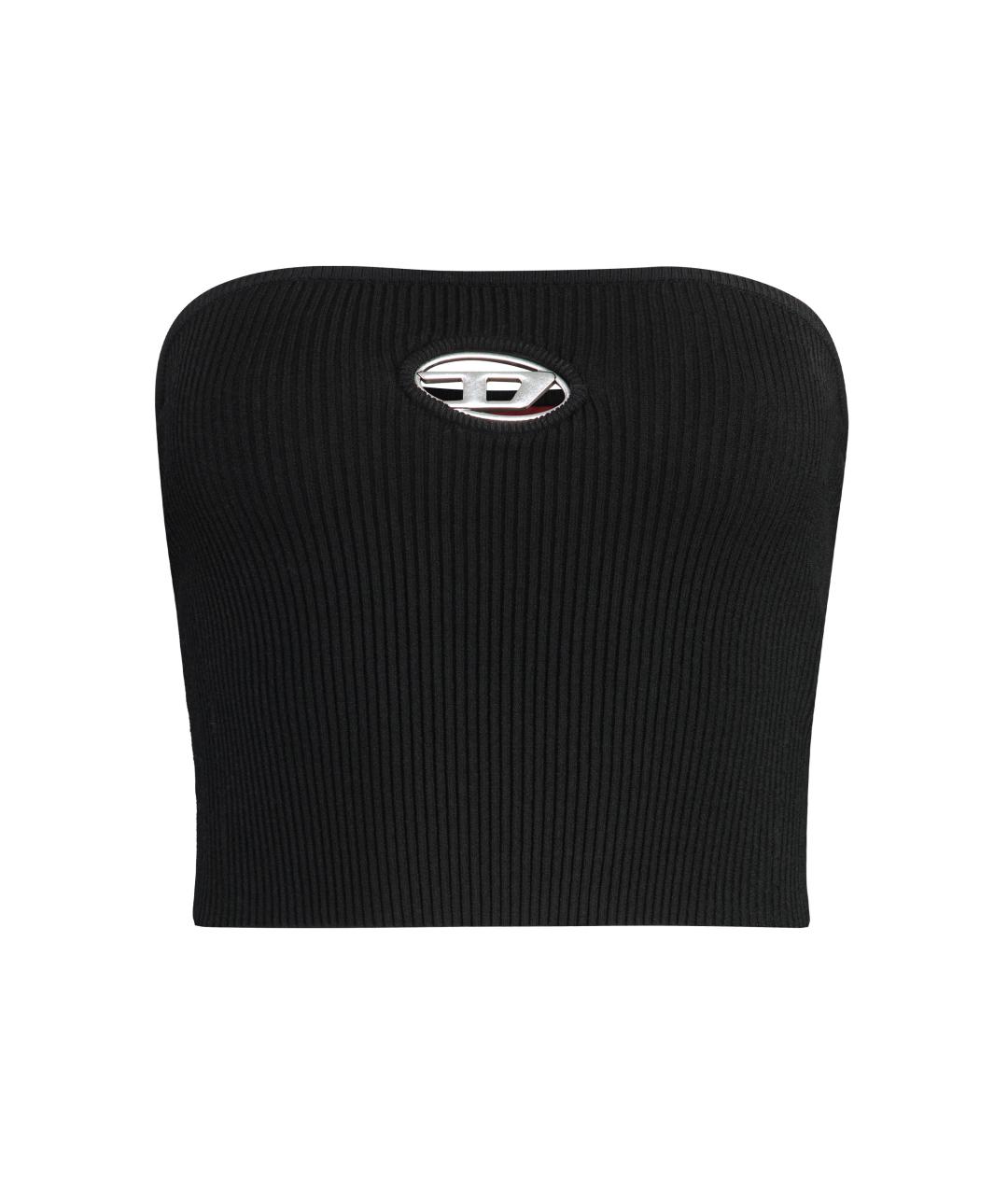 DIESEL Черная вискозная майка, фото 1