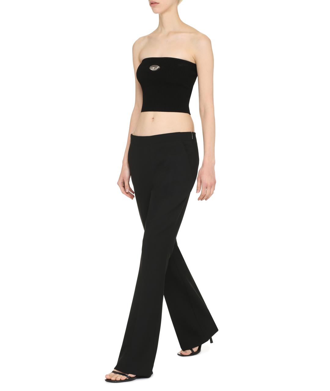 DIESEL Черная вискозная майка, фото 3