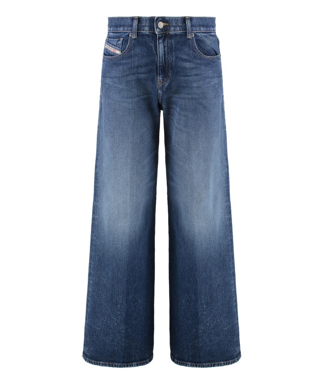 DIESEL Синие хлопковые прямые джинсы, фото 3