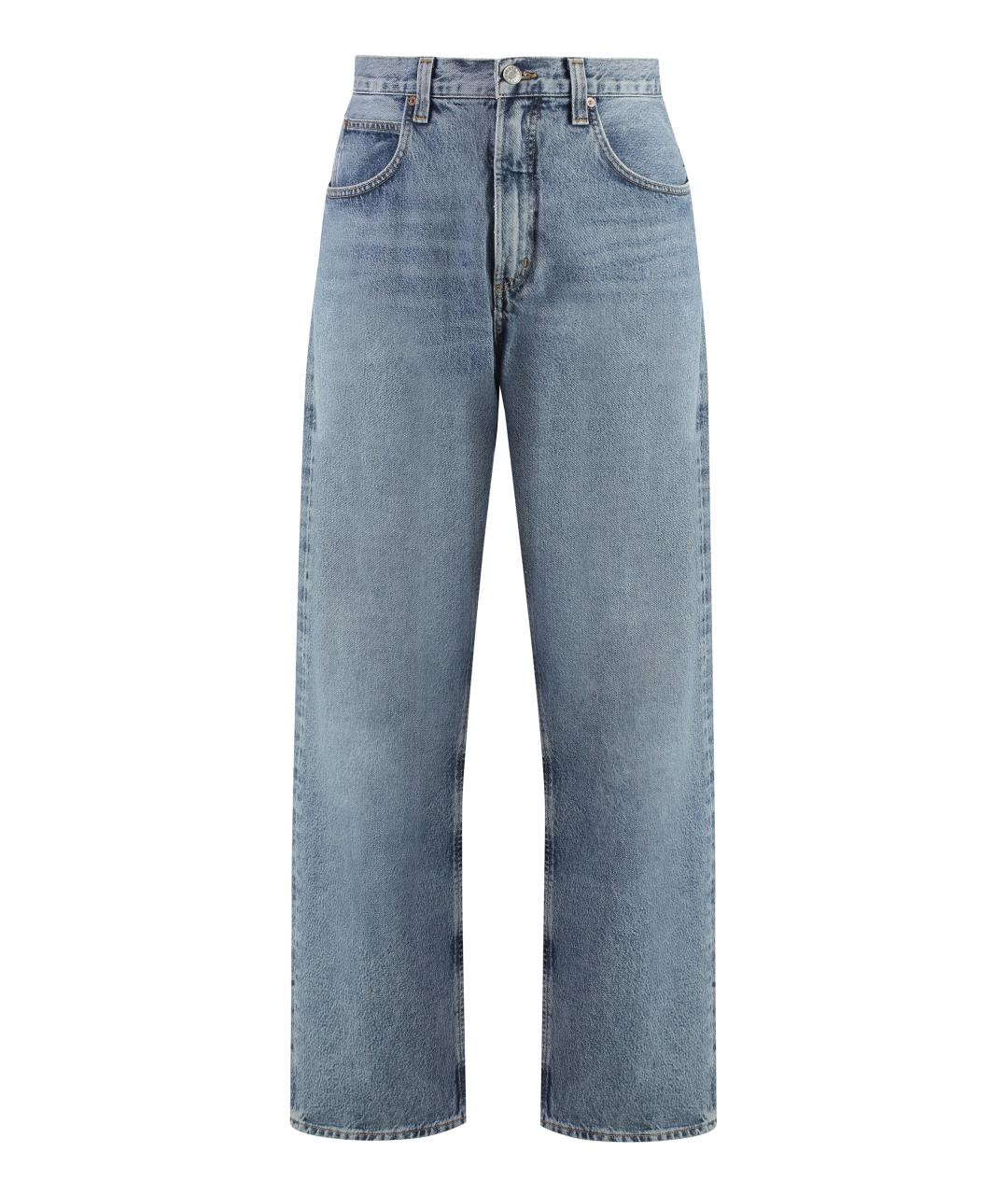 AGOLDE Голубые хлопковые прямые джинсы, фото 1